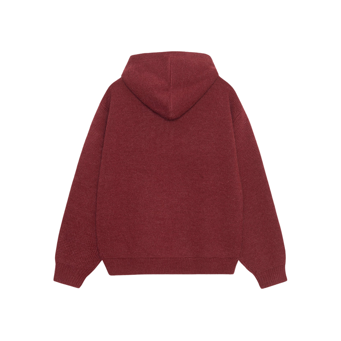 스투시 펠트 패치 니트 후드 버건디 | Stussy | KREAM 