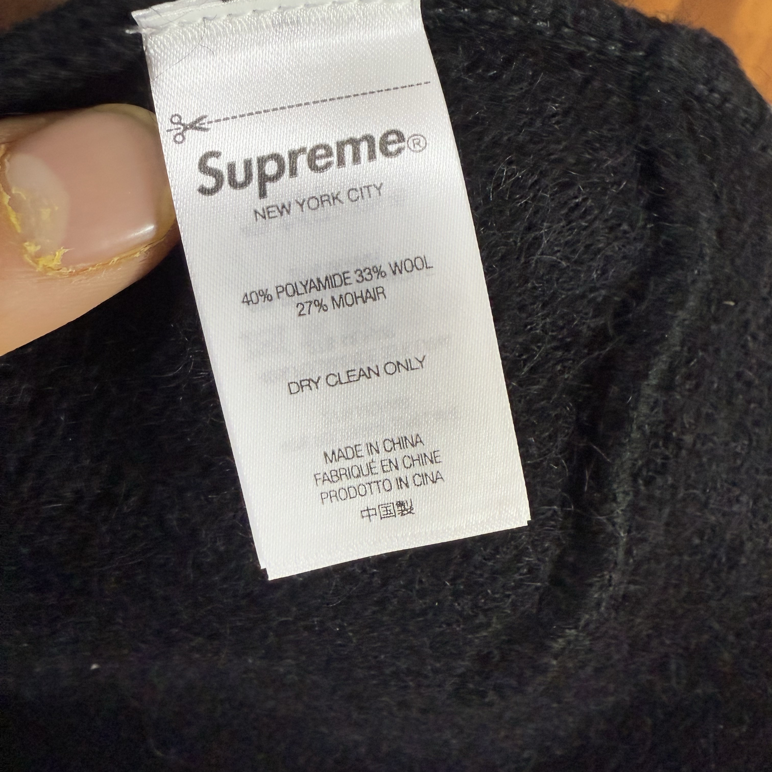 Supreme Mohair Beanie Black - 24FW, Baracuta G9 Regular fit Harrington Jacket Black 착용 스타일 - 3