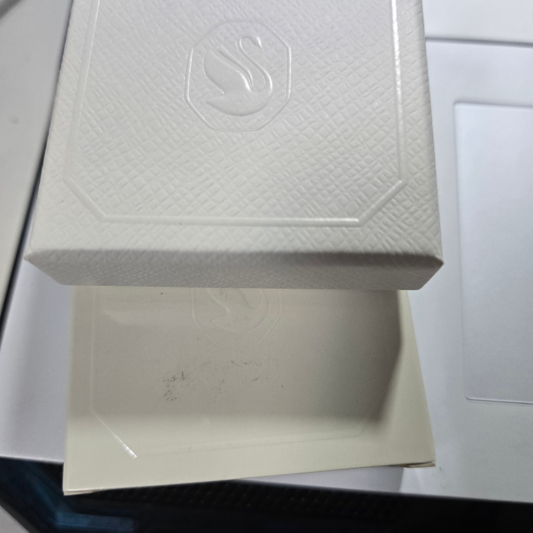 (W) Swarovski Dazzling Swan Necklace Pink Rose Gold Plated 착용 스타일