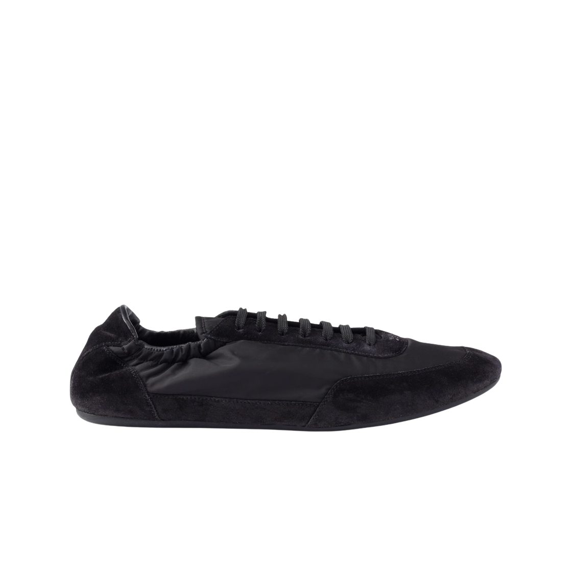 프라다 컬랩스 리나일론 앤 스웨이드 엘라스티사이즈 스니커즈 블랙(Prada Collapse Re-Nylon and Suede Elasticized Sneakers Black)
