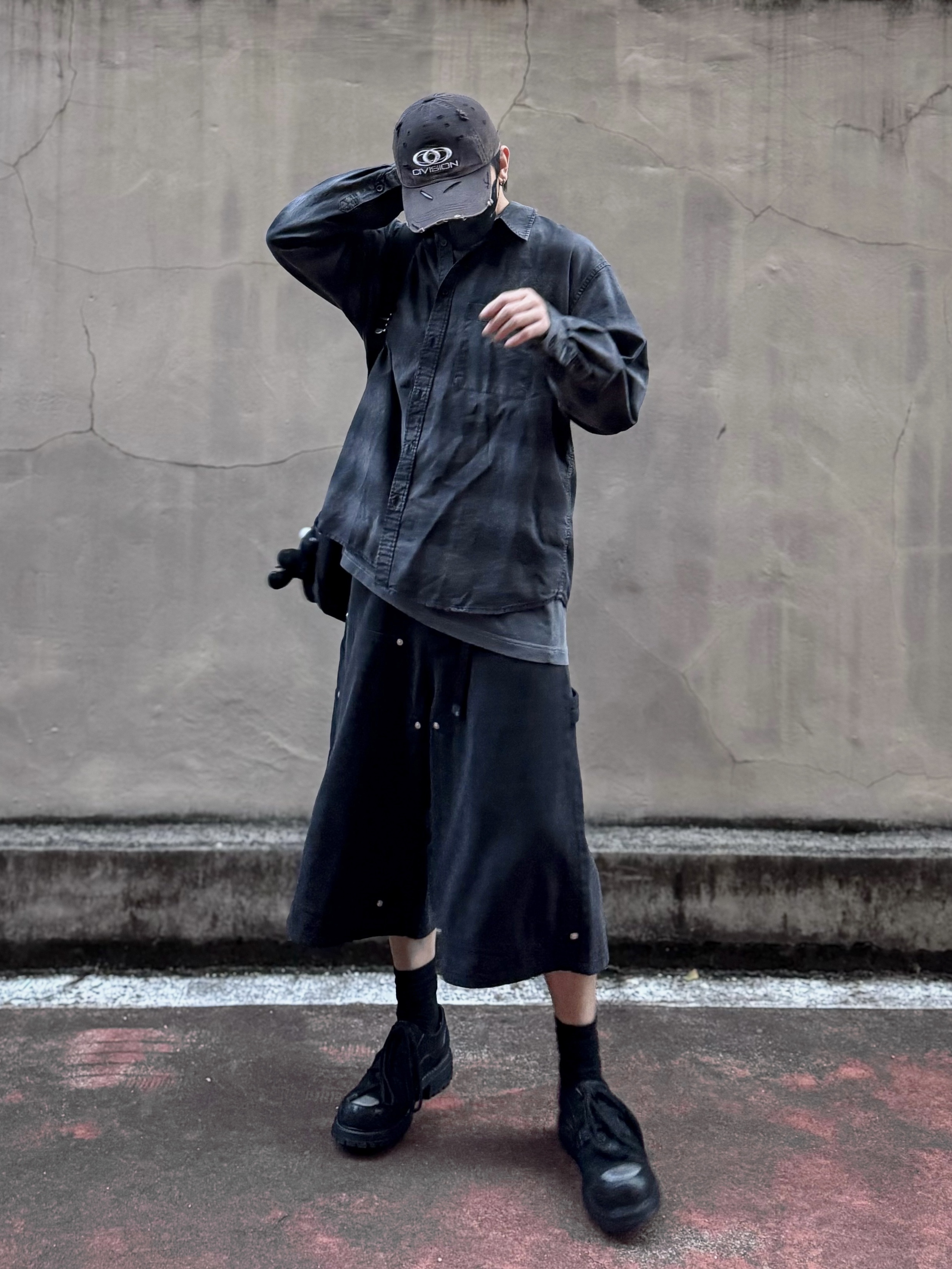 Civision by CSC Vison Destroyed Cap Washed Black, [KREAM 단독] LOSTGARDEN Nestor 착용 스타일