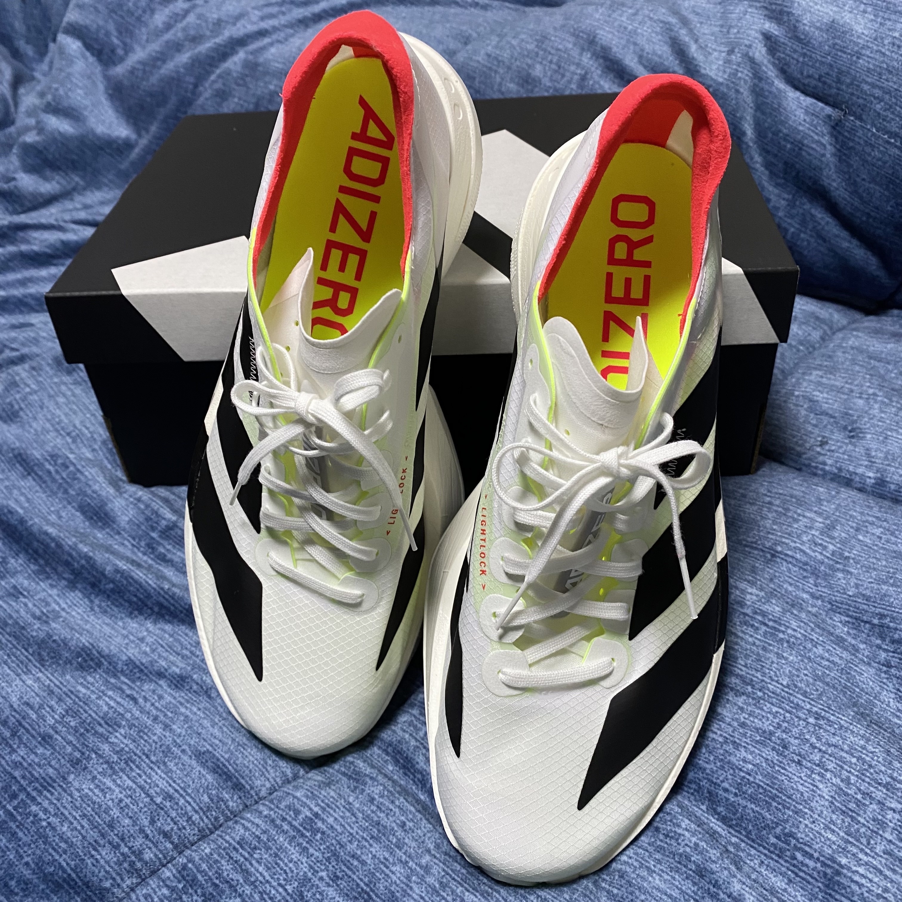 Adidas Adizero Adios Pro 4 Cloud White Core Black 착용 스타일 - 4