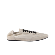 Prada Collapse Re-Nylon and Suede Elasticized Sneakers Ivory