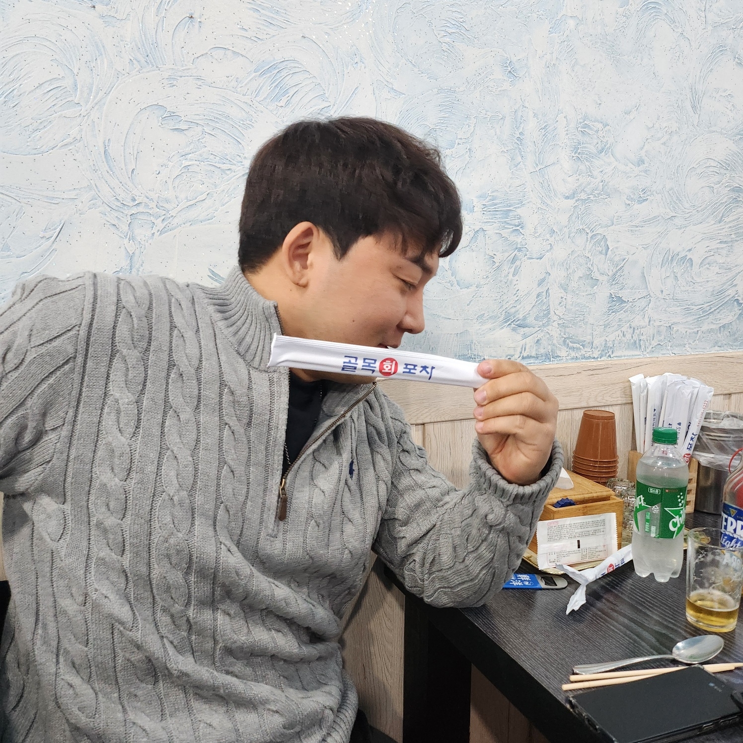 [30% 적립] Polo Ralph Lauren Cable Knit Quarter Zipper Sweater Fawn Grey Heather - 24FW 착용 스타일