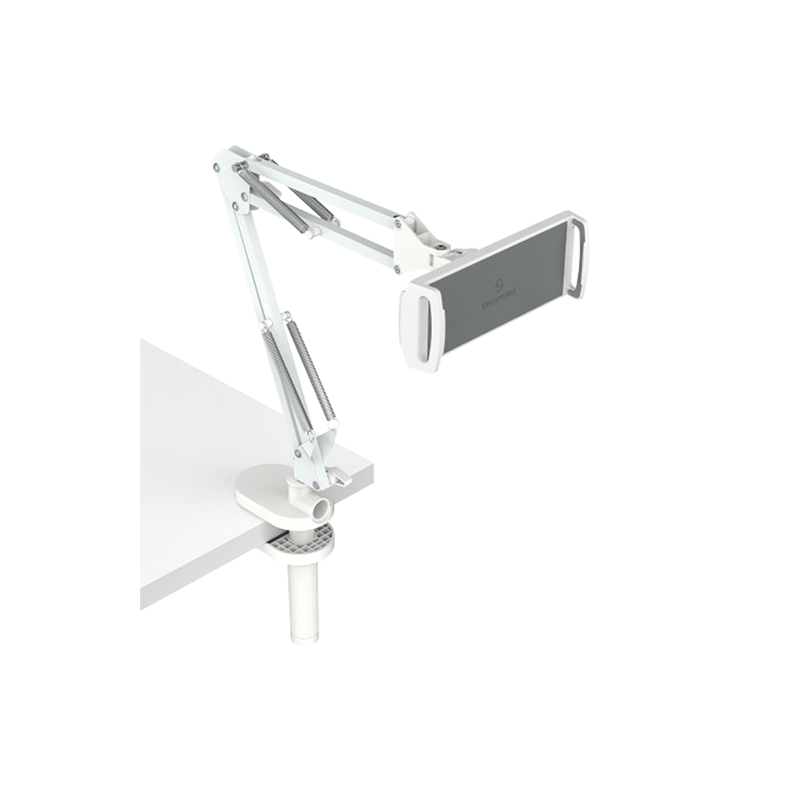S600100004 SINJIMORU Clip-on Smartphone Tablet Holder iPhone iPad Flexible Arm White