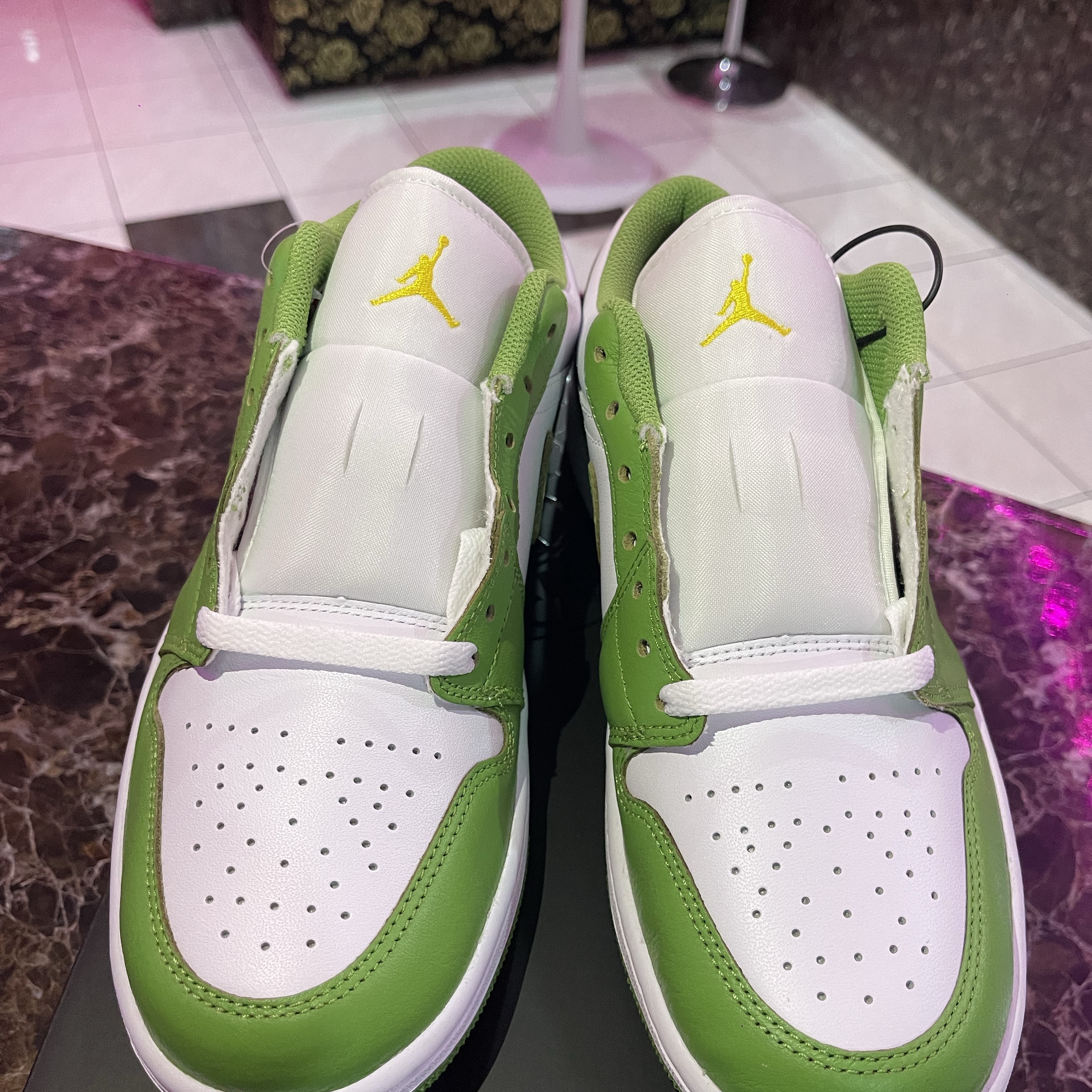 Jordan 1 Low SE White Chlorophyll 착용 스타일 - 4