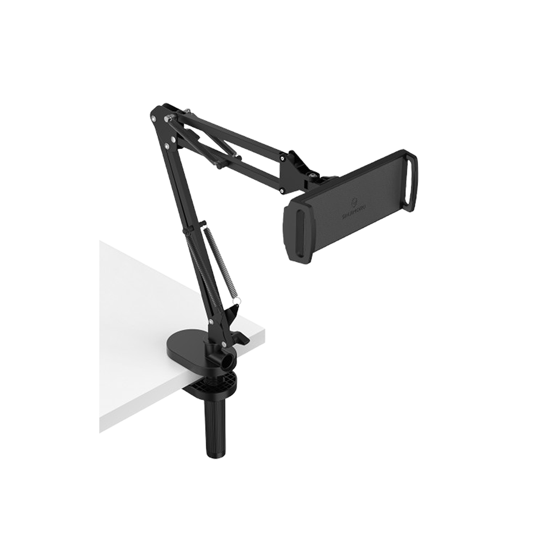 S600100003 SINJIMORU Clip-on Smartphone Tablet Holder iPhone iPad Flexible Arm Black