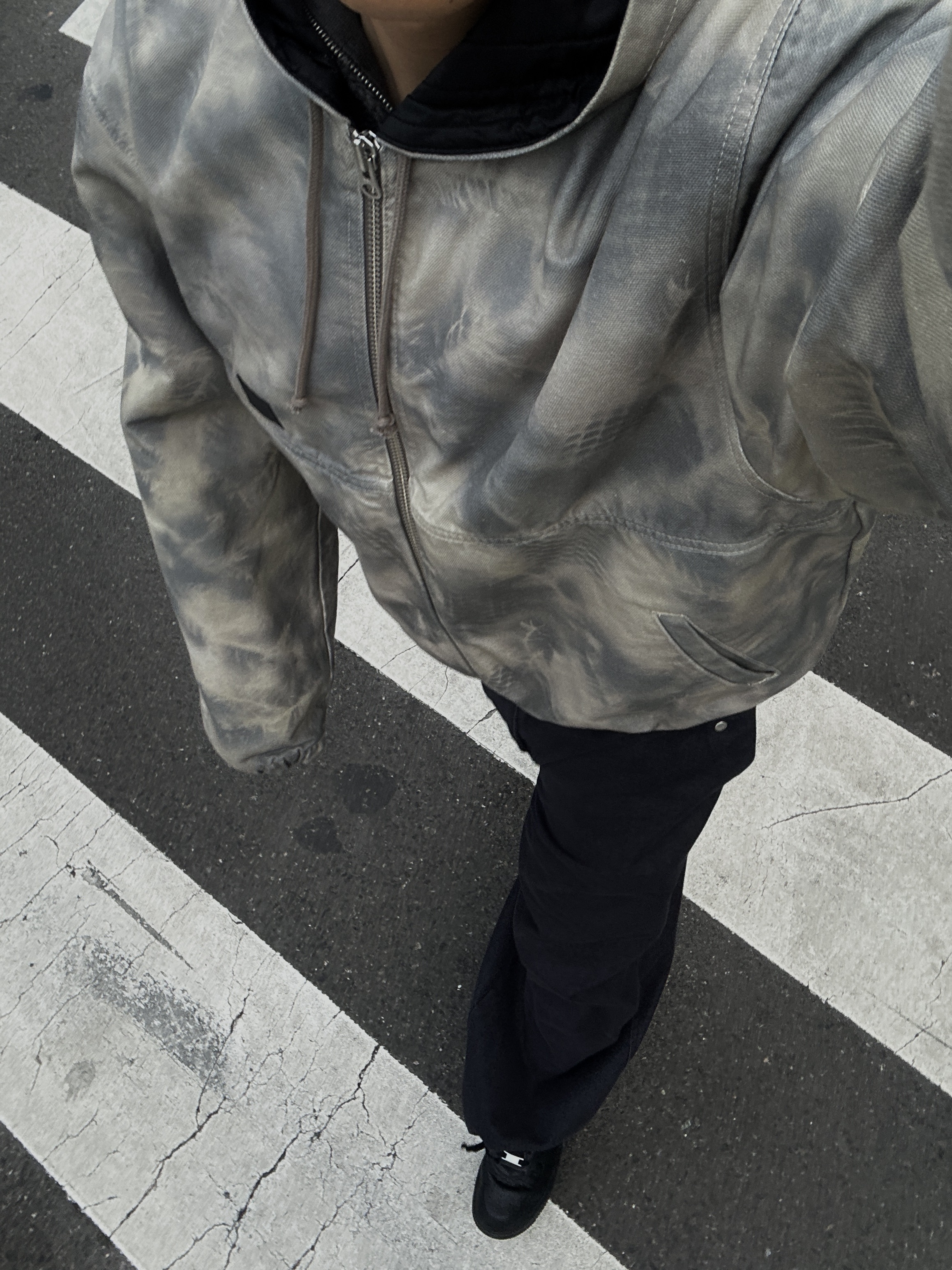Stussy Stenpat Camo Work Jacket North Fork 착용 스타일
