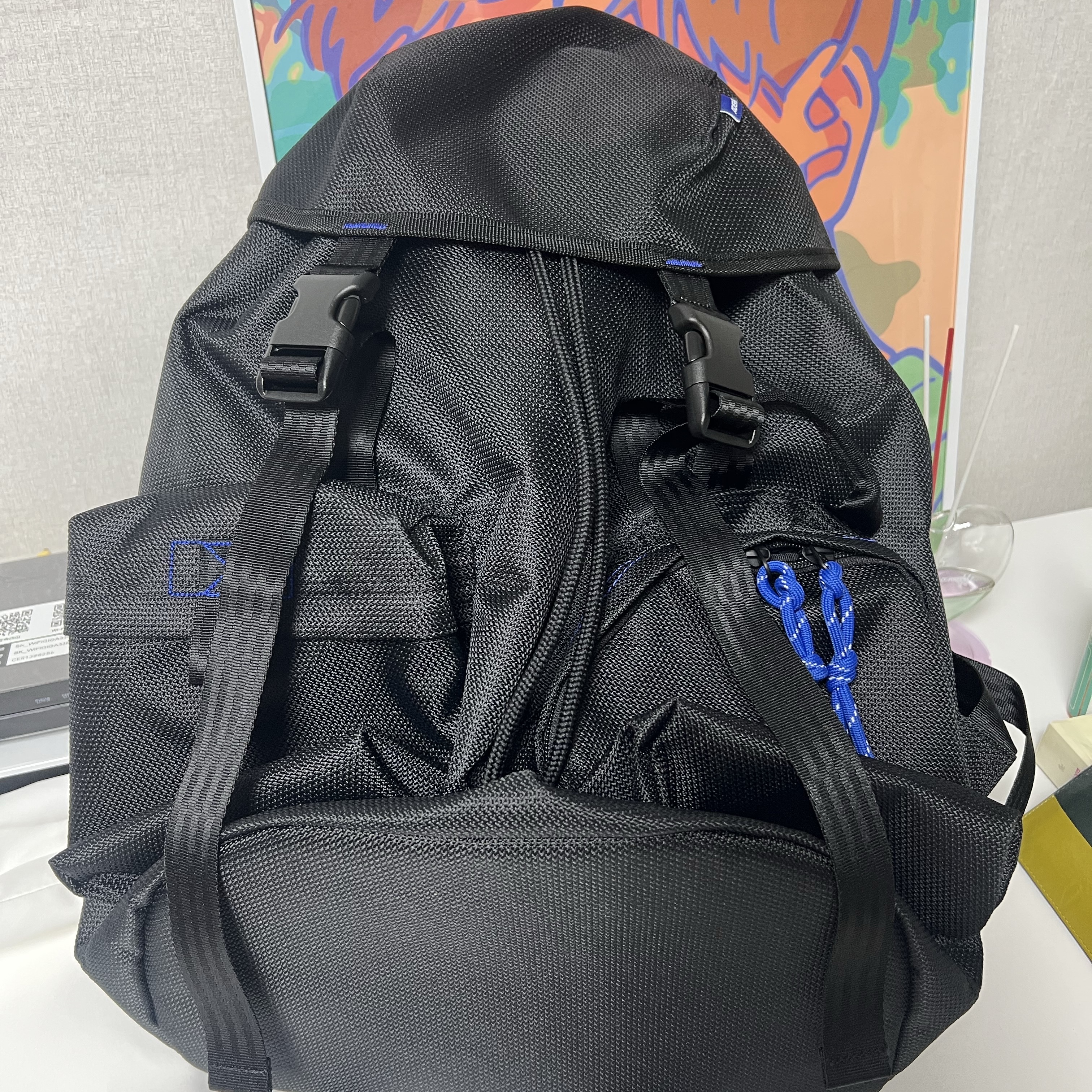 Ader Error Acy Product 121 Rucksack Noir 착용 스타일 - 2