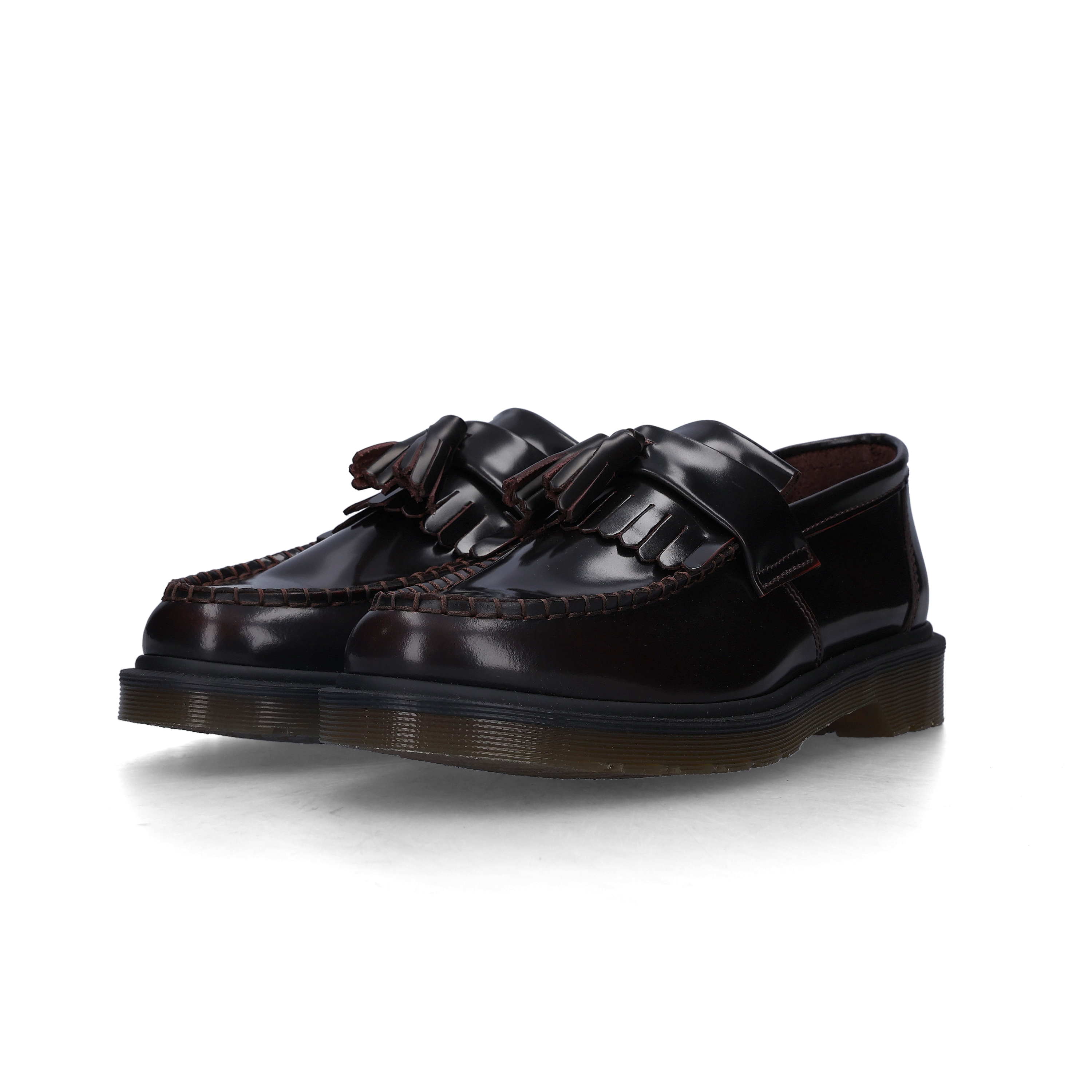 Dr. Martens Adrian Arcadia Leather Loafers Cherry Red