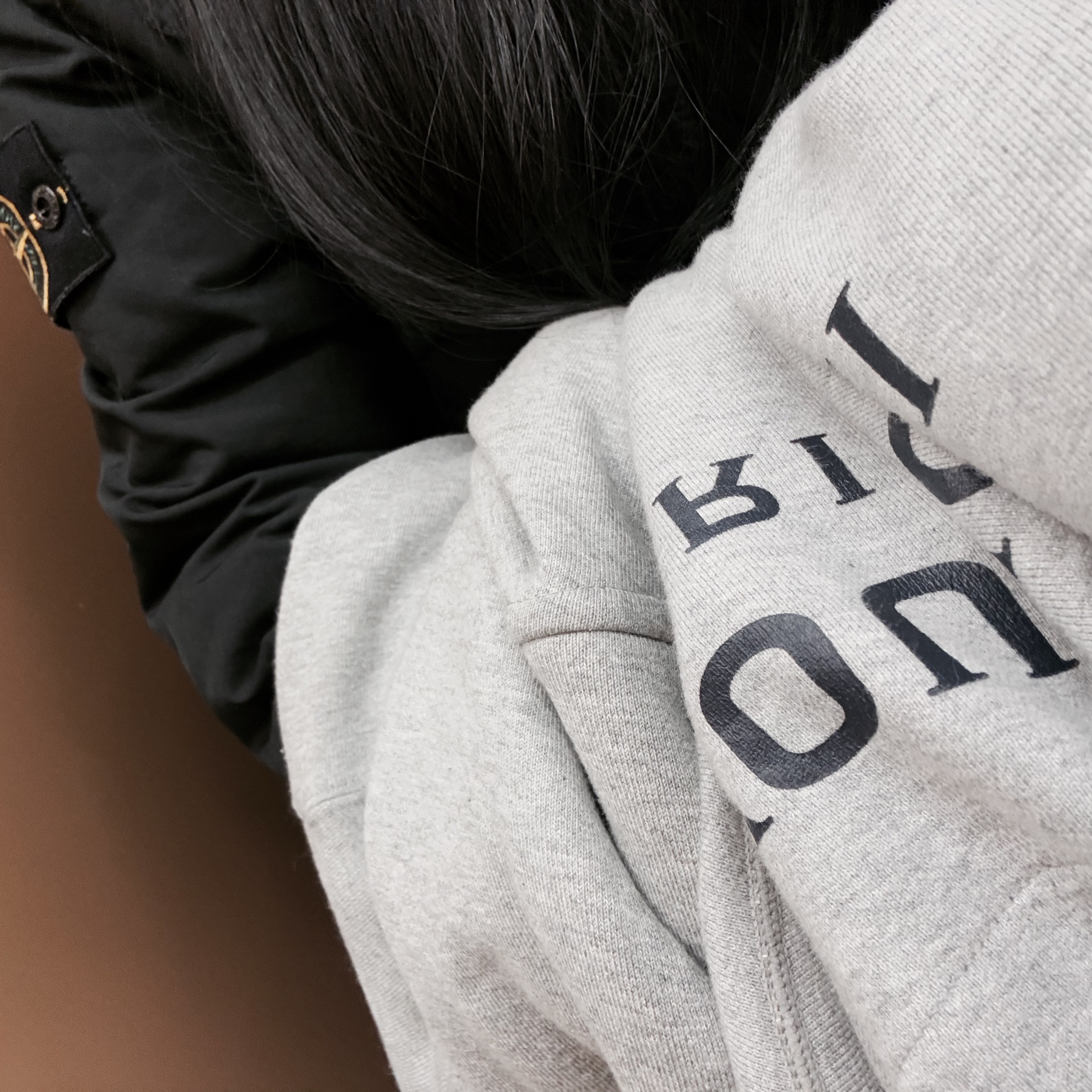 Wooyoungmi Cotton Black Back Logo Hoodie Grey - 22FW, Nike x Drake Nocta NRG Fleece Hoodie Dark Grey Heather (DX2837-063) 착용 스타일