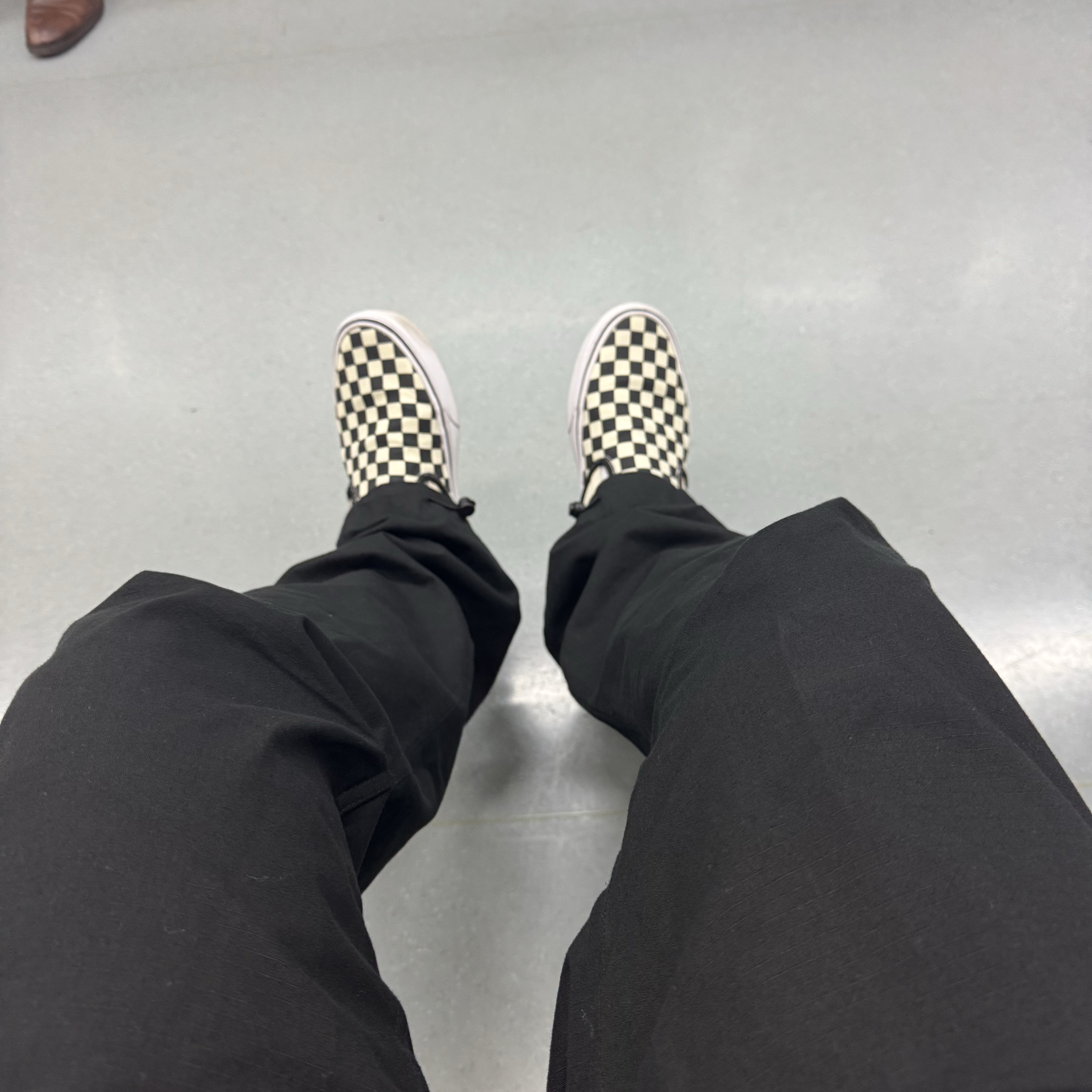 Vans Slip-On Checkerboard 착용 스타일