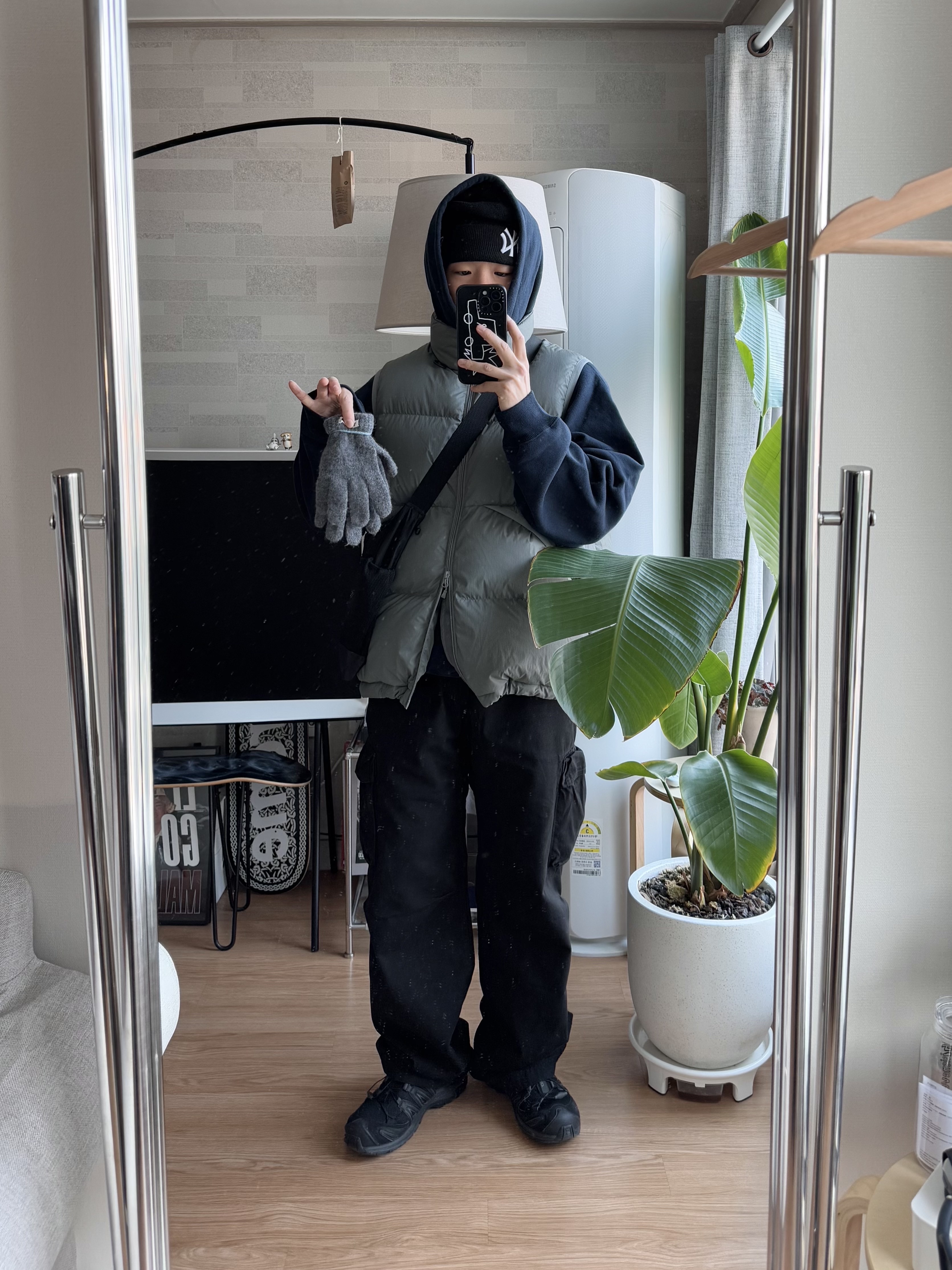 Salomon XA Pro 3D Black Magnet 착용 스타일