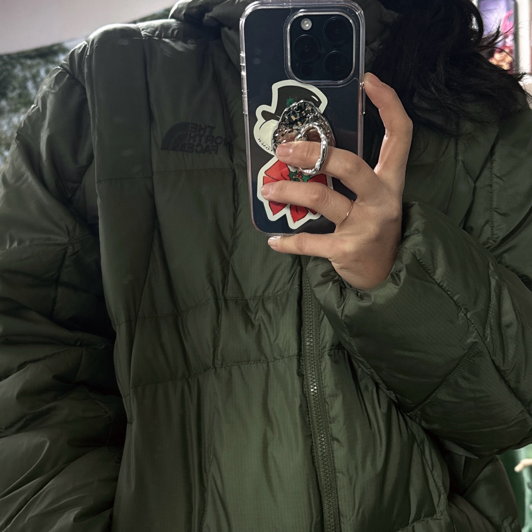 The North Face White Label Wave LT On Ball Jacket Khaki 착용 스타일 - 2