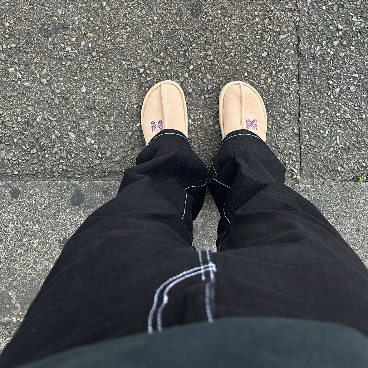 Reebok x Needles Beatnik Beige 착용 스타일