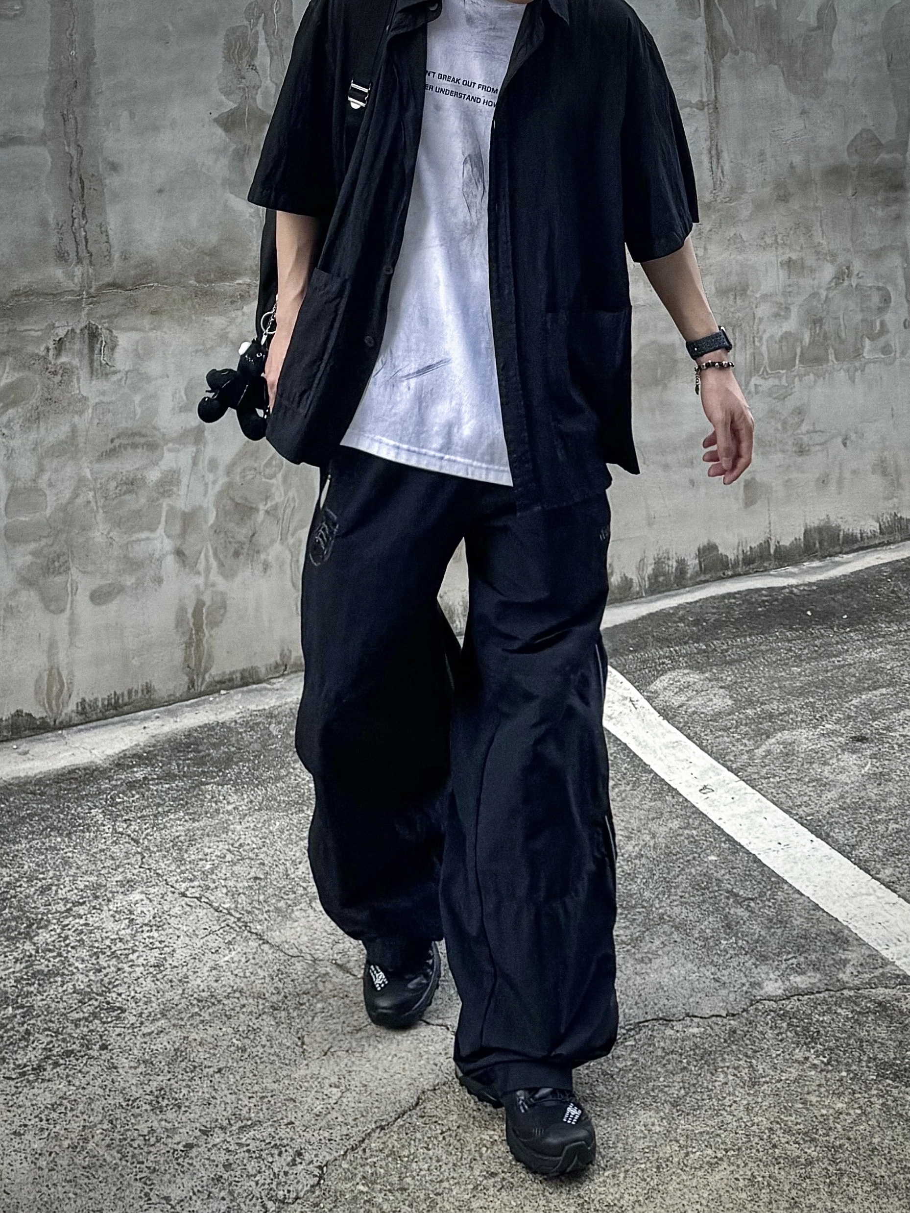 Libertiworko Oni Bracelet, Salomon x MM6 Maison Margiela XT-4 Mule Black 착용 스타일 - 2
