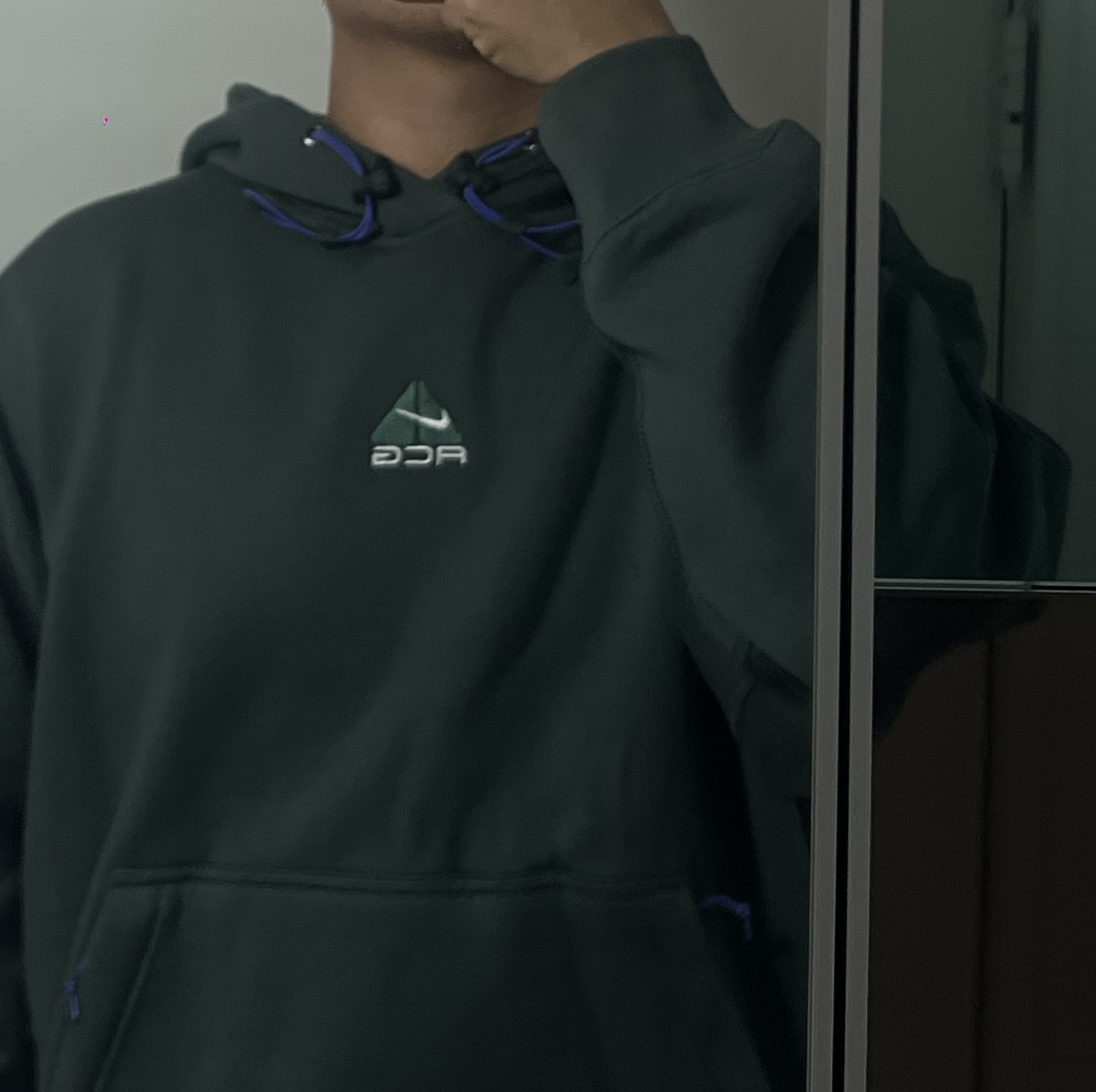 Nike ACG Therma-Fit Fleece Pullover Hoodie Vintage Green - Asia 착용 스타일