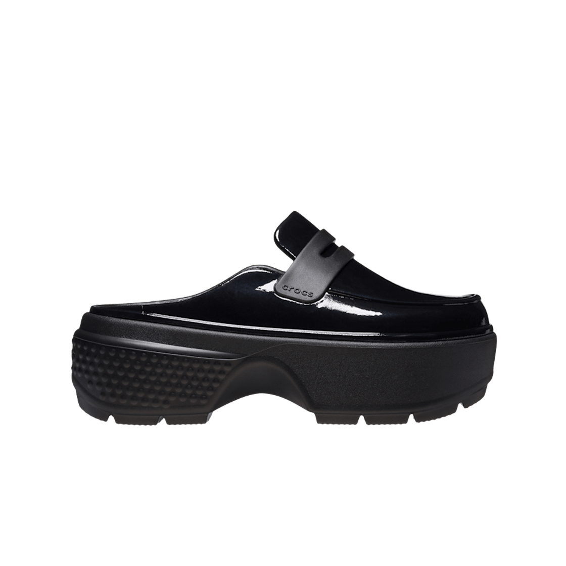 크록스 스톰프 하이 샤인 로퍼 블랙(Crocs Stomp High Shine Loafer Black) - 1