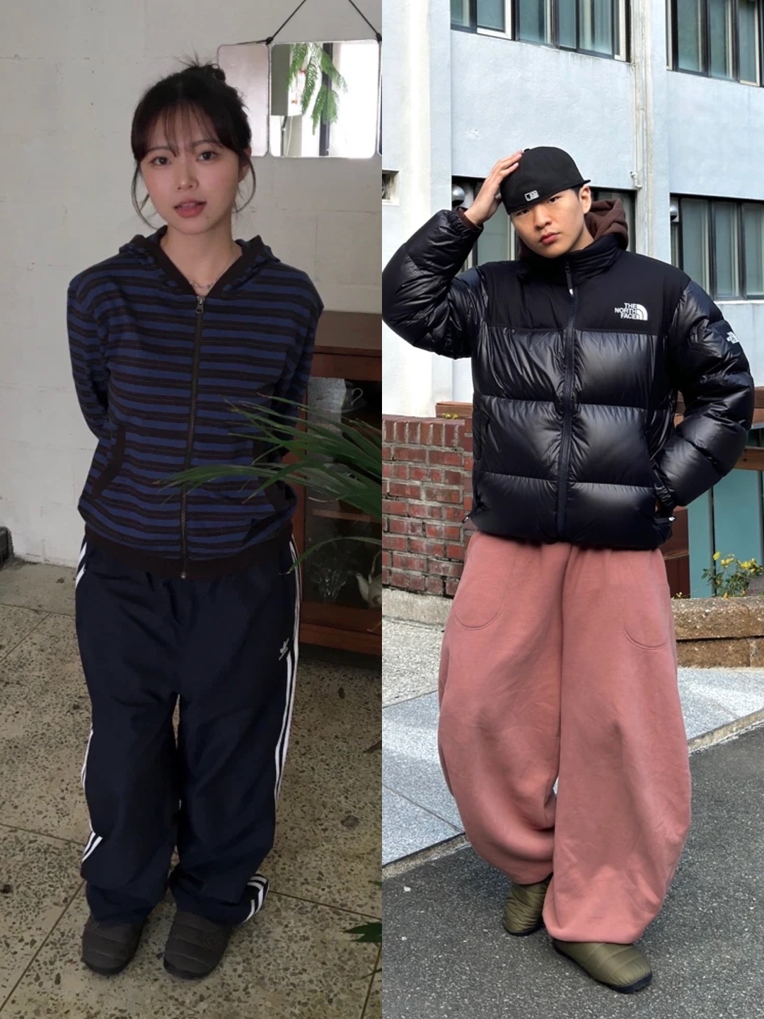 Subu x Coyseio Angel Wing Padding Shoes Charcoal, Subu Permanent F-Line Moutain Khaki 착용 스타일 - 2