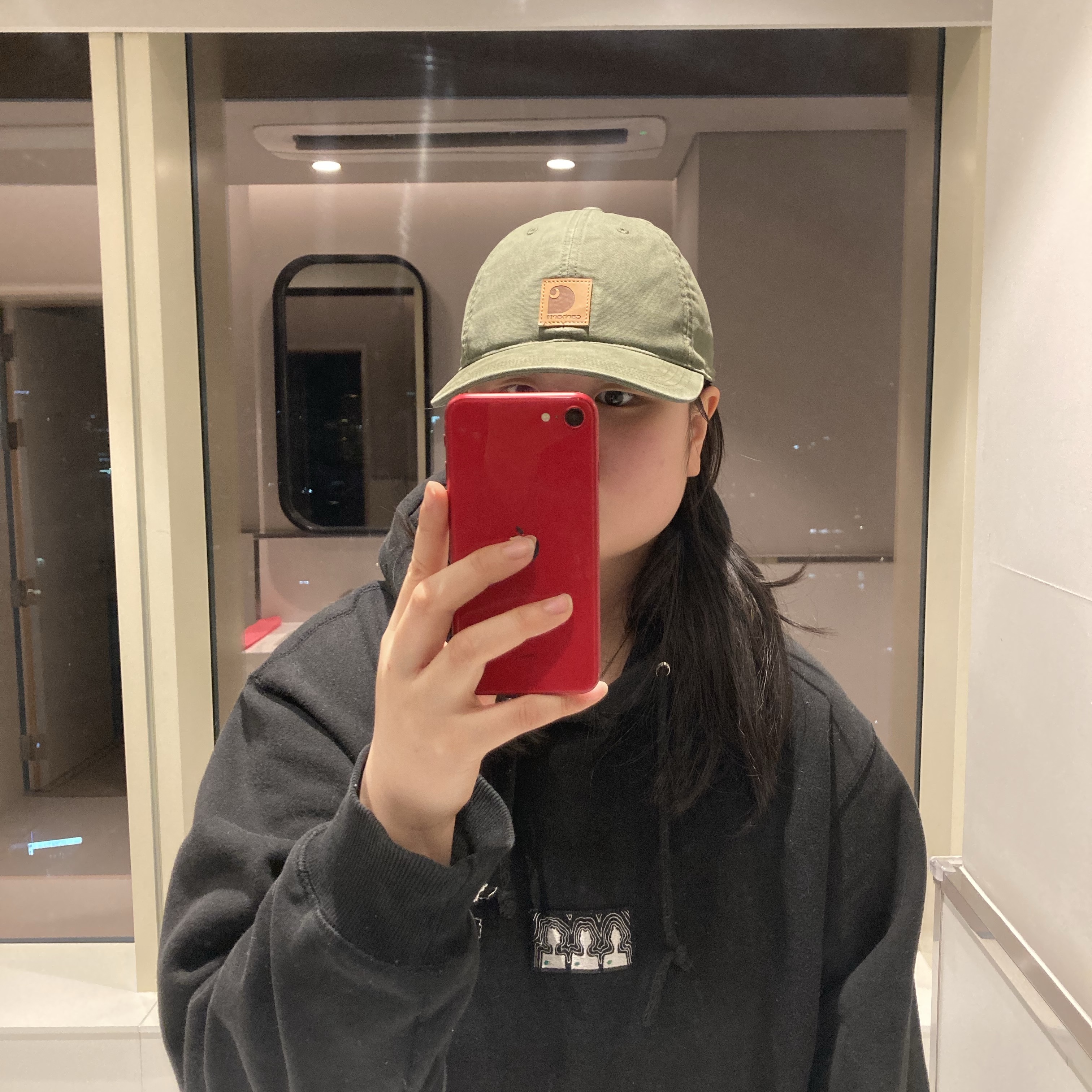 Carhartt Canvas Cap Army Green 착용 스타일