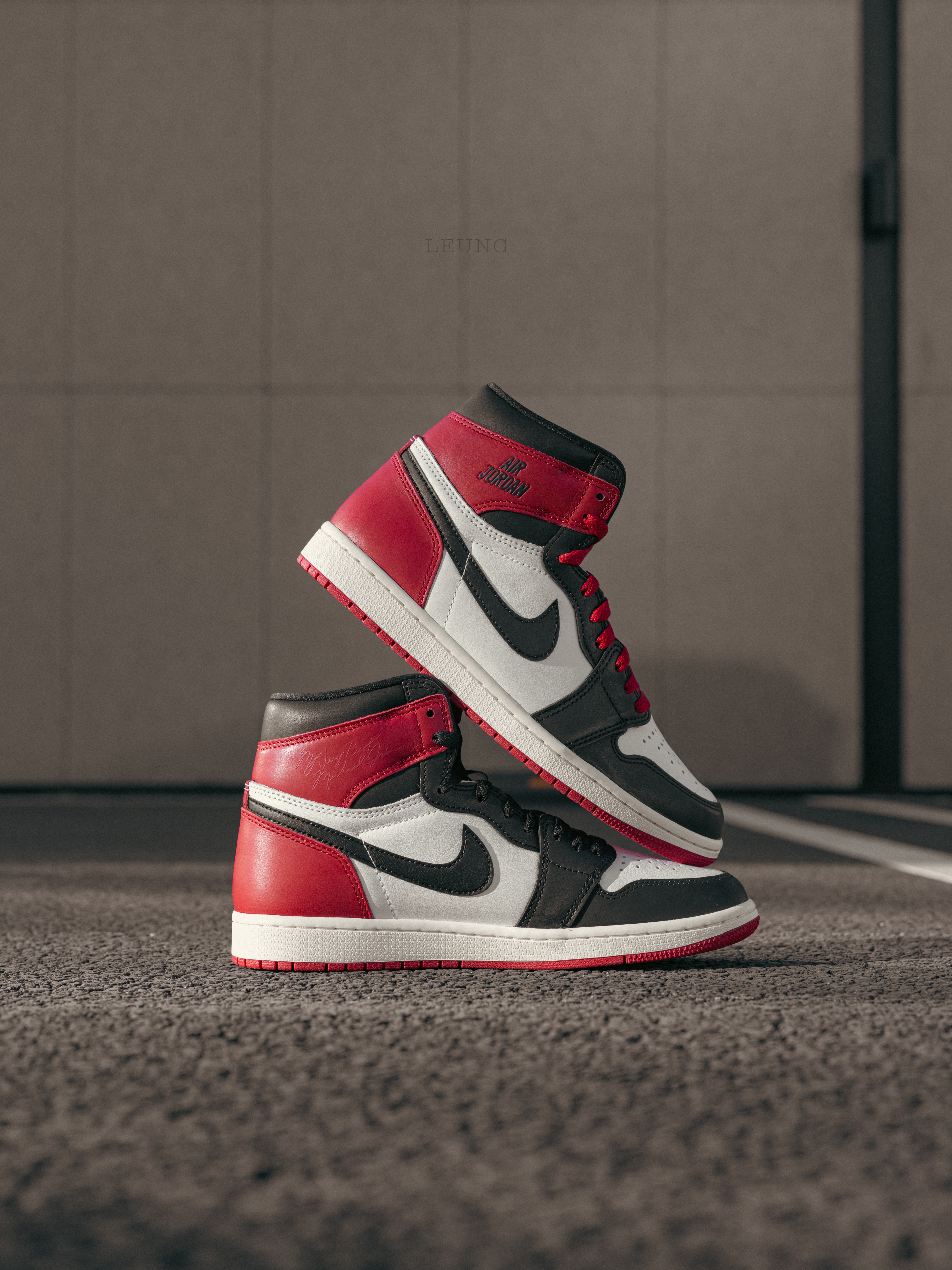 Jordan 1 Retro High OG Black Toe 착용 스타일 - 1