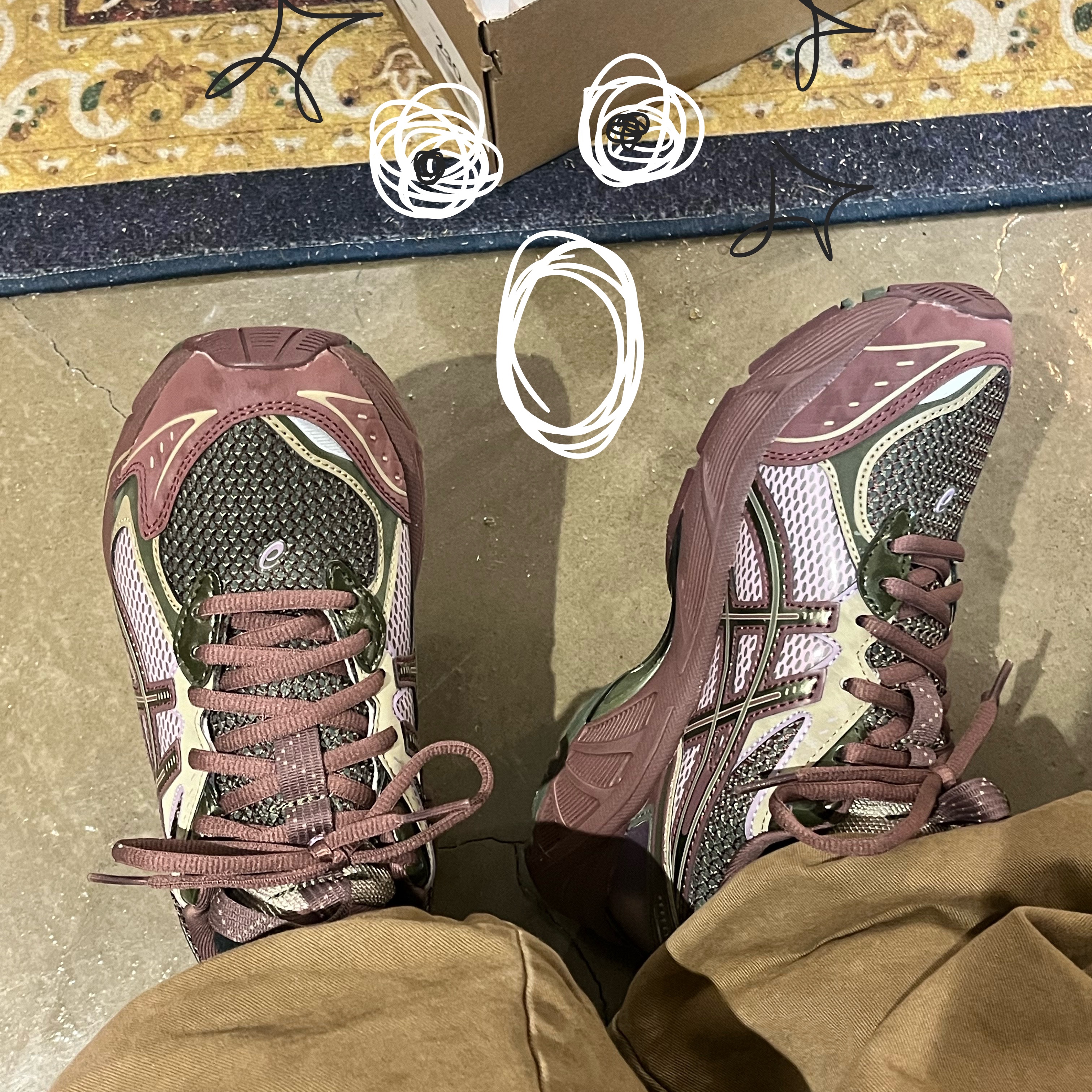 Asics UB6-S GT-2160 Mantle Green Grape 착용 스타일