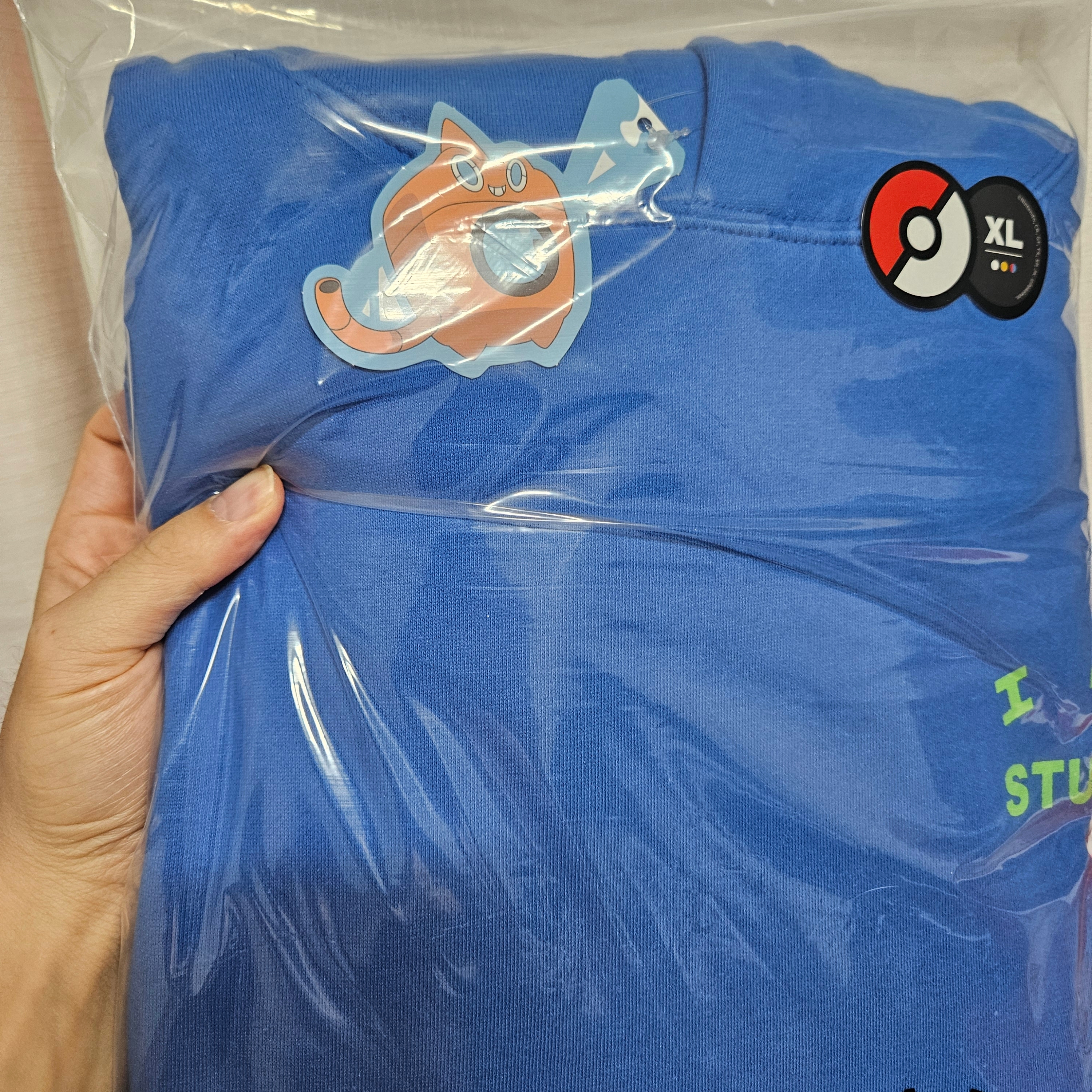 IAB Studio x Pokemon Swallowed Up Pikachu Hoodie Blue Green 착용 스타일