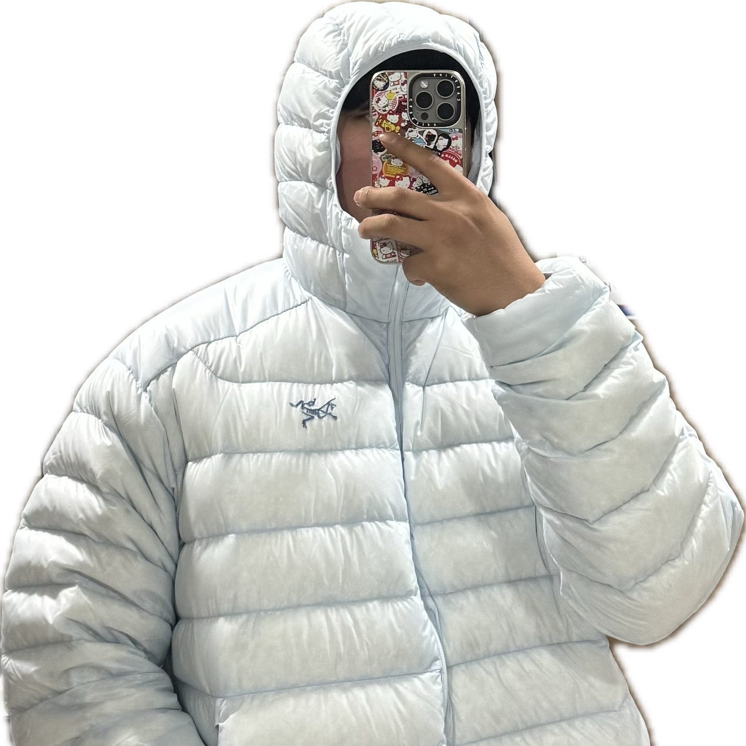 Arc'teryx Cerium Hoody Daybreak, Casetify x Hello Kitty iPhone 50th Anniversary Sticker Magsafe Mirror Case Silver 착용 스타일