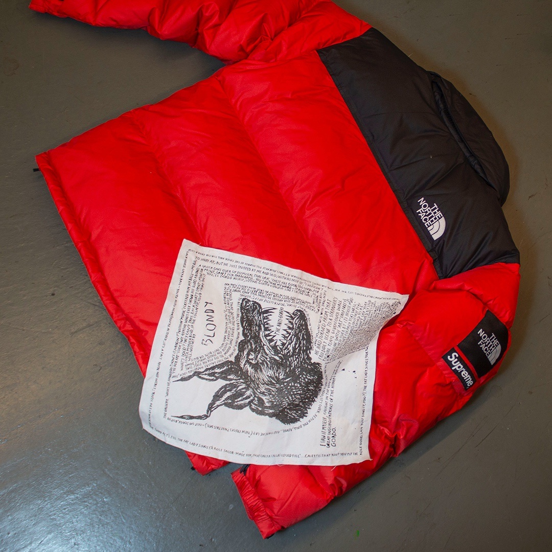 Supreme x The North Face Nuptse Jacket Red - 24FW 착용 스타일