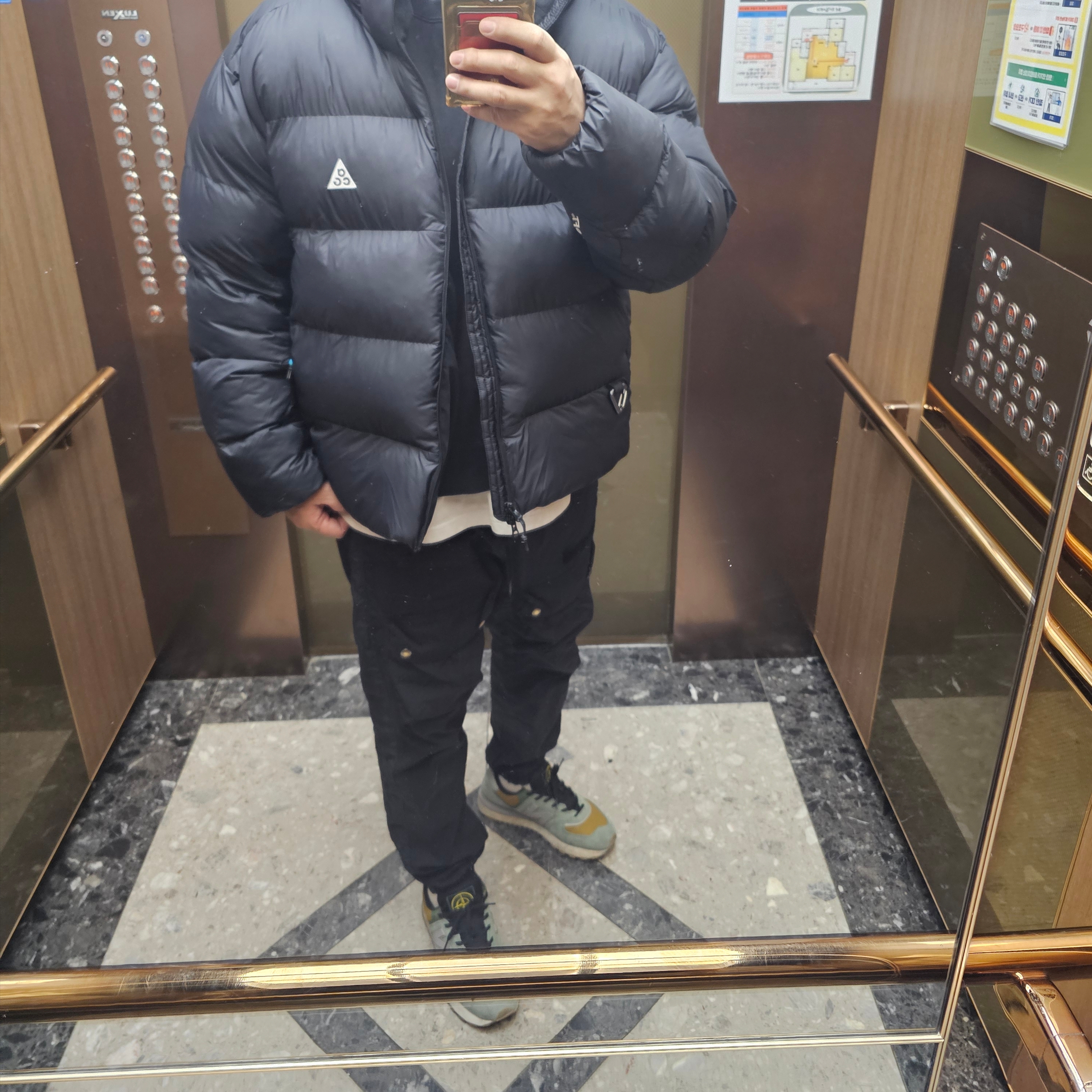 Nike ACG Therma-Fit ADV Lunar Lake Loose Hooded Jacket Black Summit White - Asia 착용 스타일