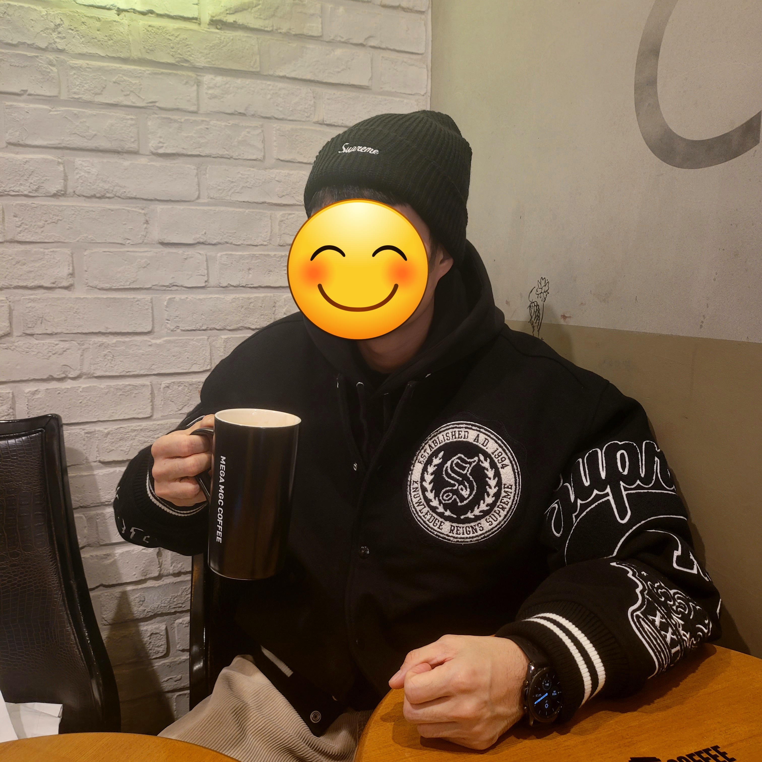 Supreme Loose Gauge Beanie Black 착용 스타일