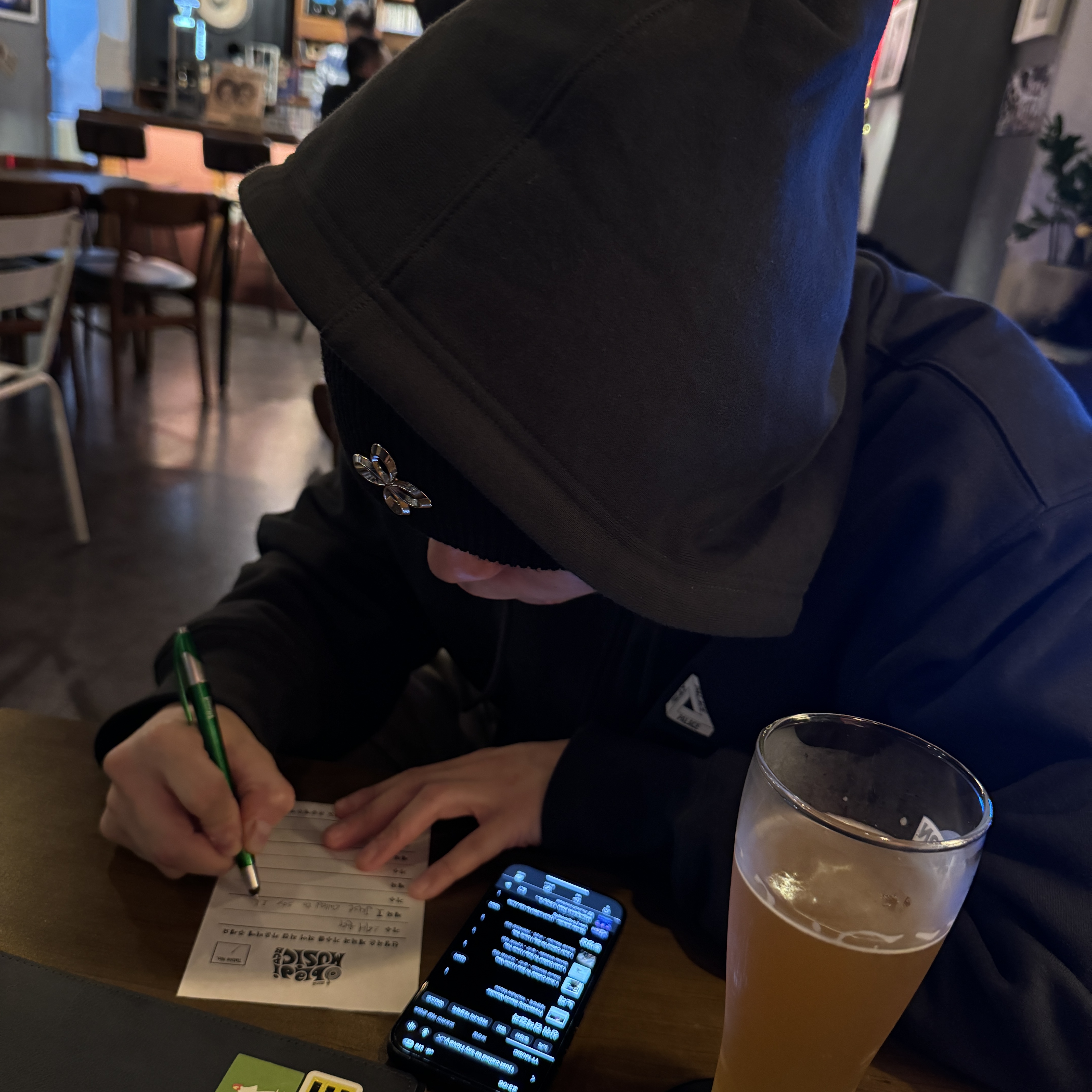 Palace Sofar Zip Hood Black - 24FW/25FW 착용 스타일 - 1