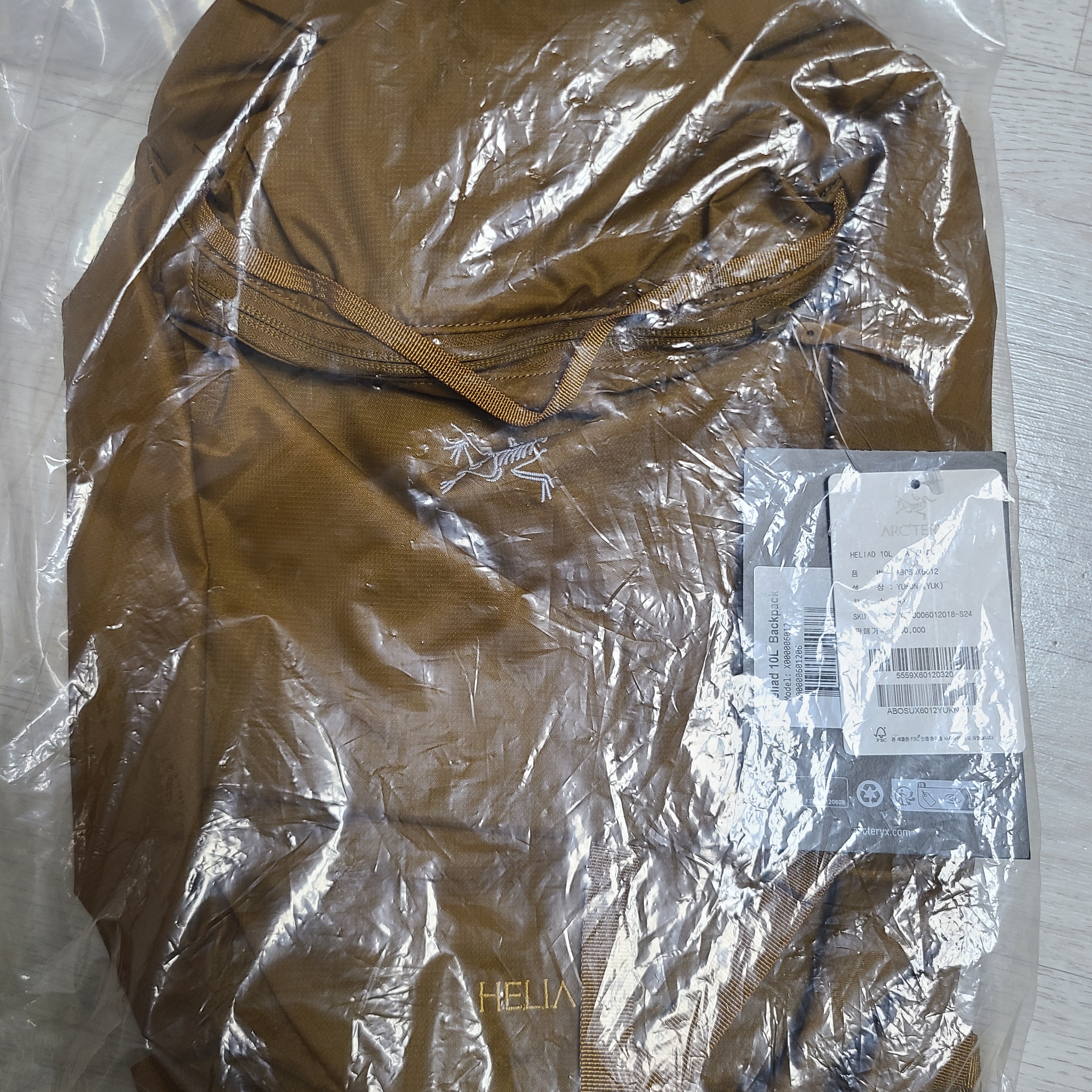 Arc'teryx Heliad 10 Backpack Yukon 착용 스타일