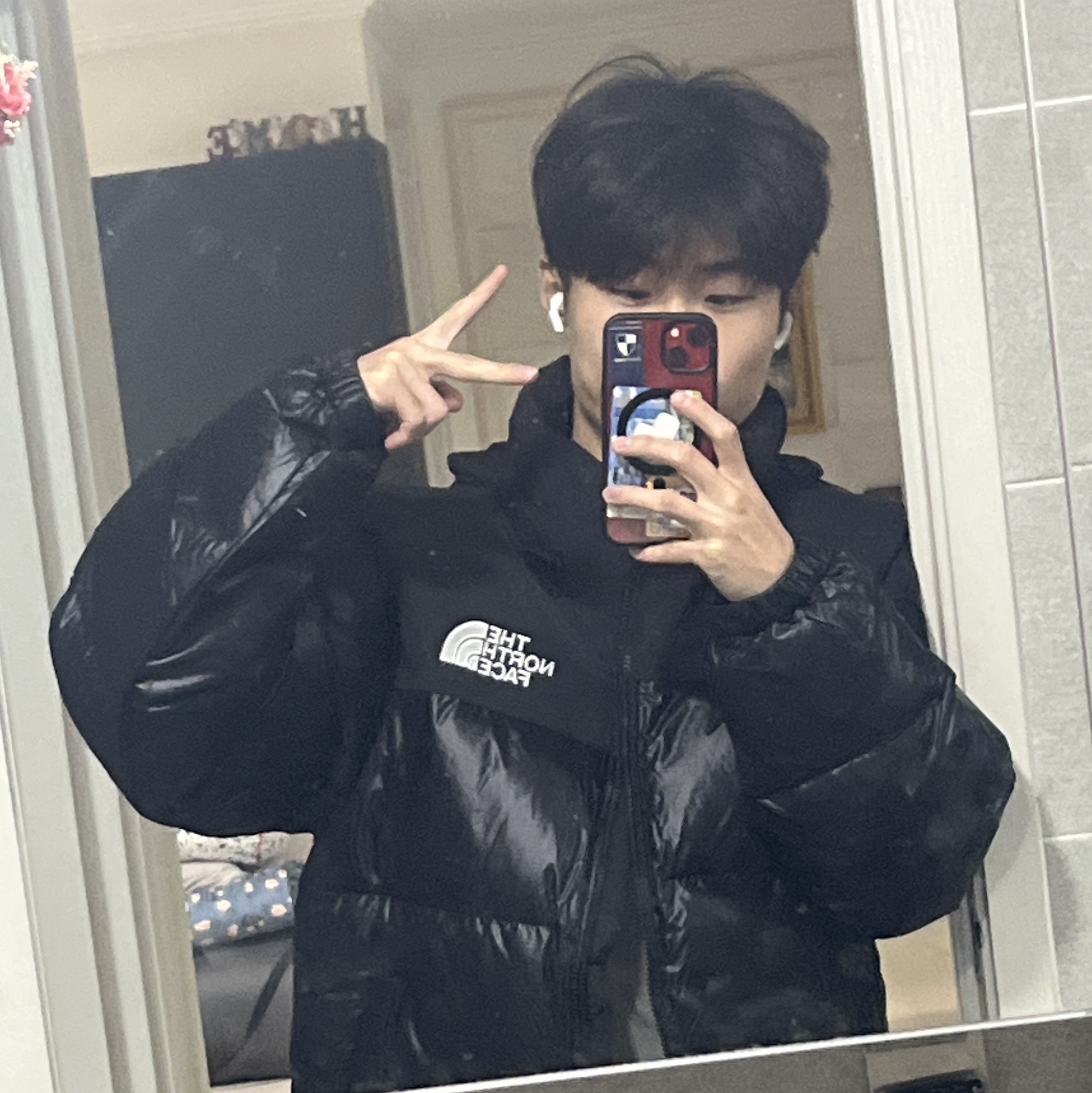 The North Face On Ball Jacket Black 착용 스타일