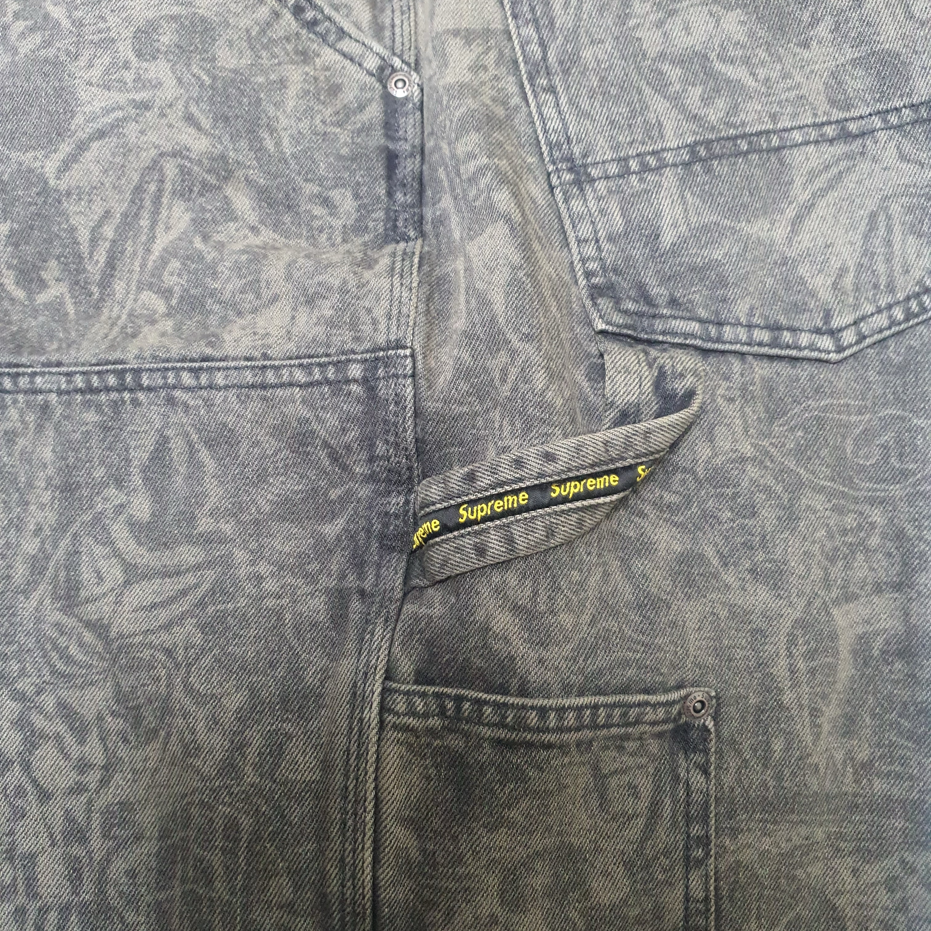 Supreme Double Knee Painter Pant Liberty - 24FW 착용 스타일 - 1