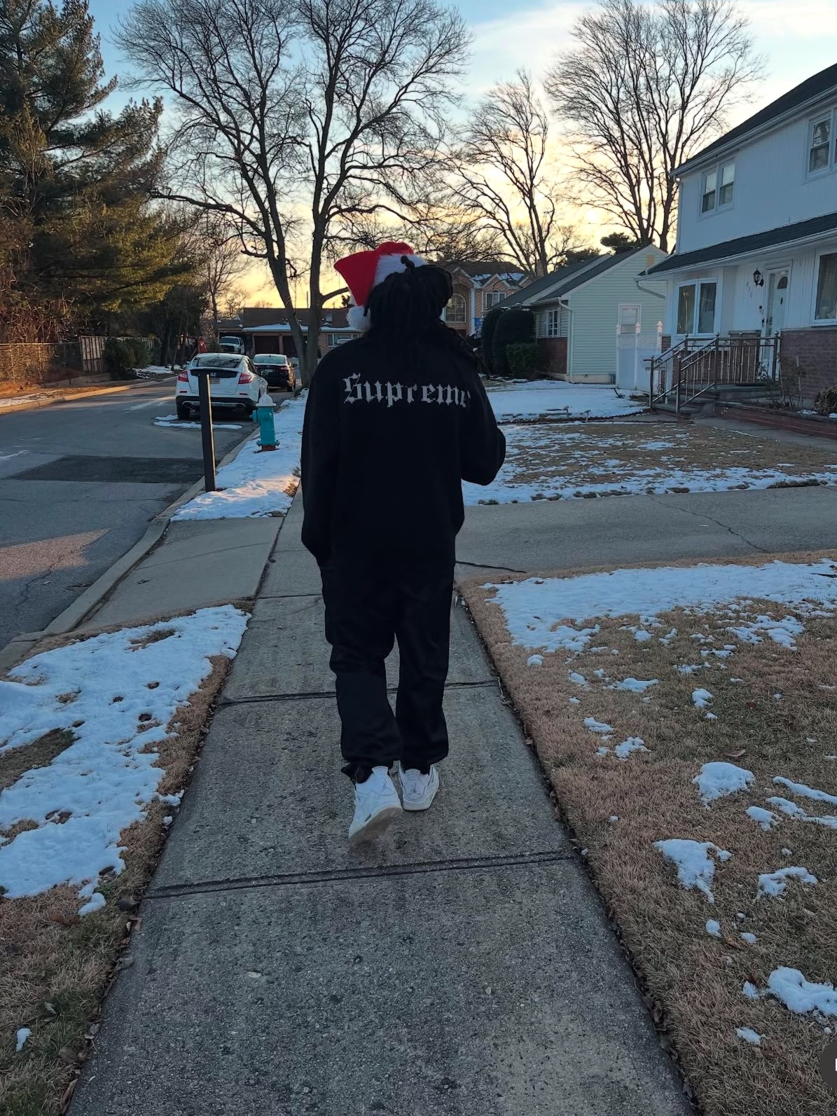 Supreme Box Logo Hooded Sweatshirt Dark Orange - 24FW 착용 스타일 - 5