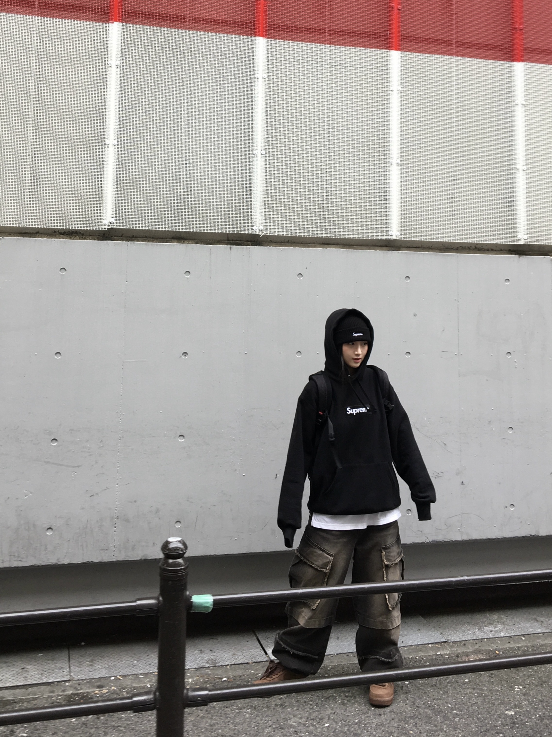 Supreme Box Logo Hooded Sweatshirt Black - 24FW, Supreme Box Logo Hooded Sweatshirt Black - 23FW 착용 스타일