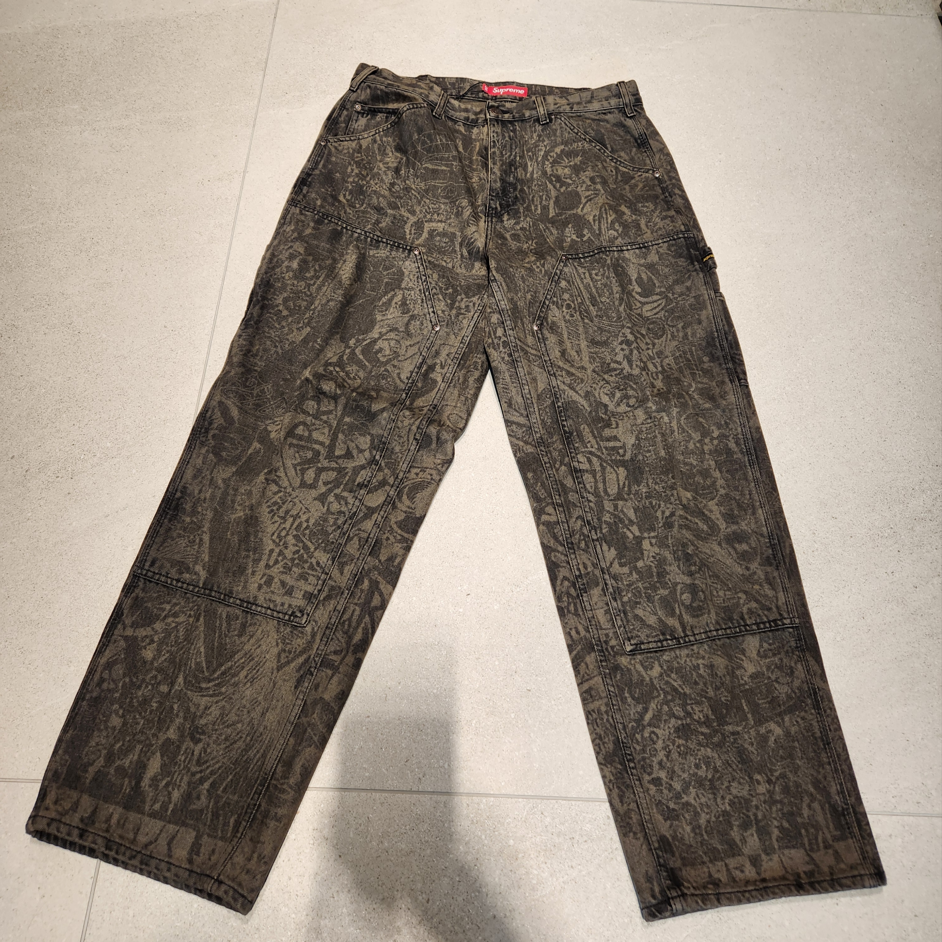 Supreme Double Knee Painter Pant Liberty - 24FW 착용 스타일