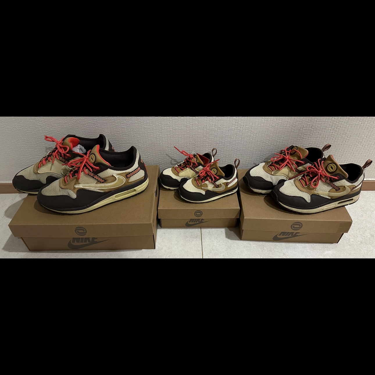 Nike x Travis Scott Air Max 1 Cact.us Brown, (PS) Nike x Travis Scott Air Max 1 Cact.us Brown 착용 스타일 - 2