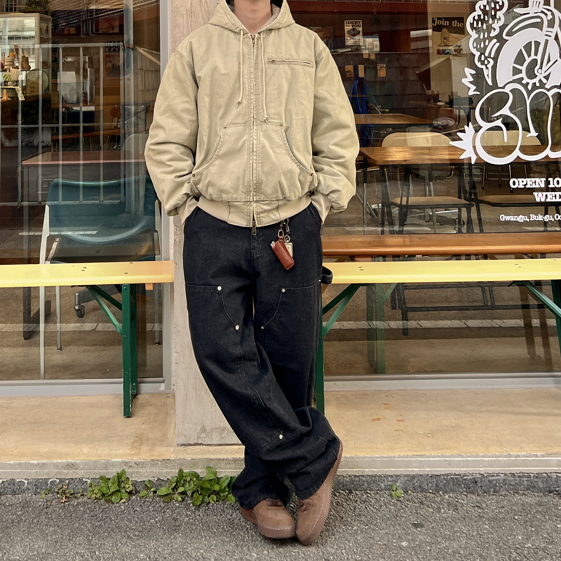 (W) Nike Air Force 1 '07 Cacao Wow, Thisisneverthat x New Era x MLB New York Yankees 59Fifty Classic Navy 착용 스타일 - 2