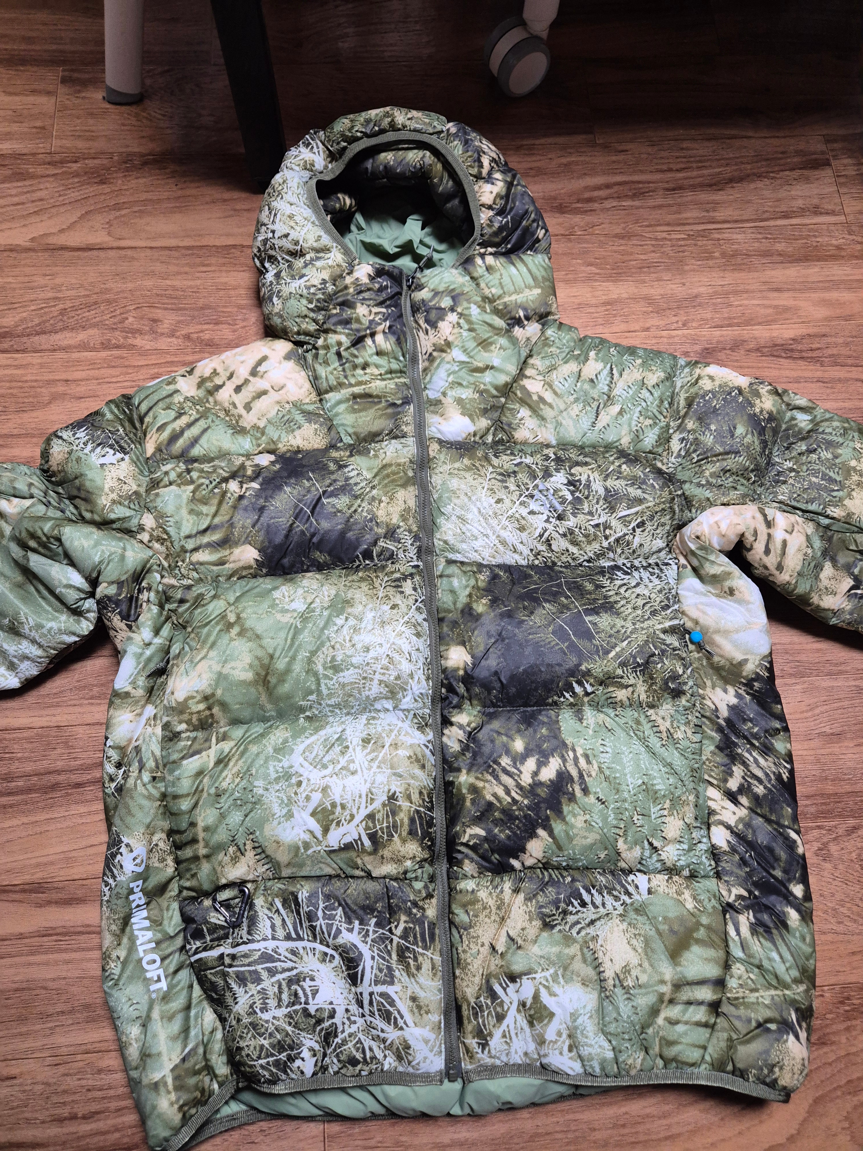 Nike ACG Therma-Fit ADV Lunar Lake Puffer Loose Hooded Jacket Oil Green Medium Olive - Asia 착용 스타일