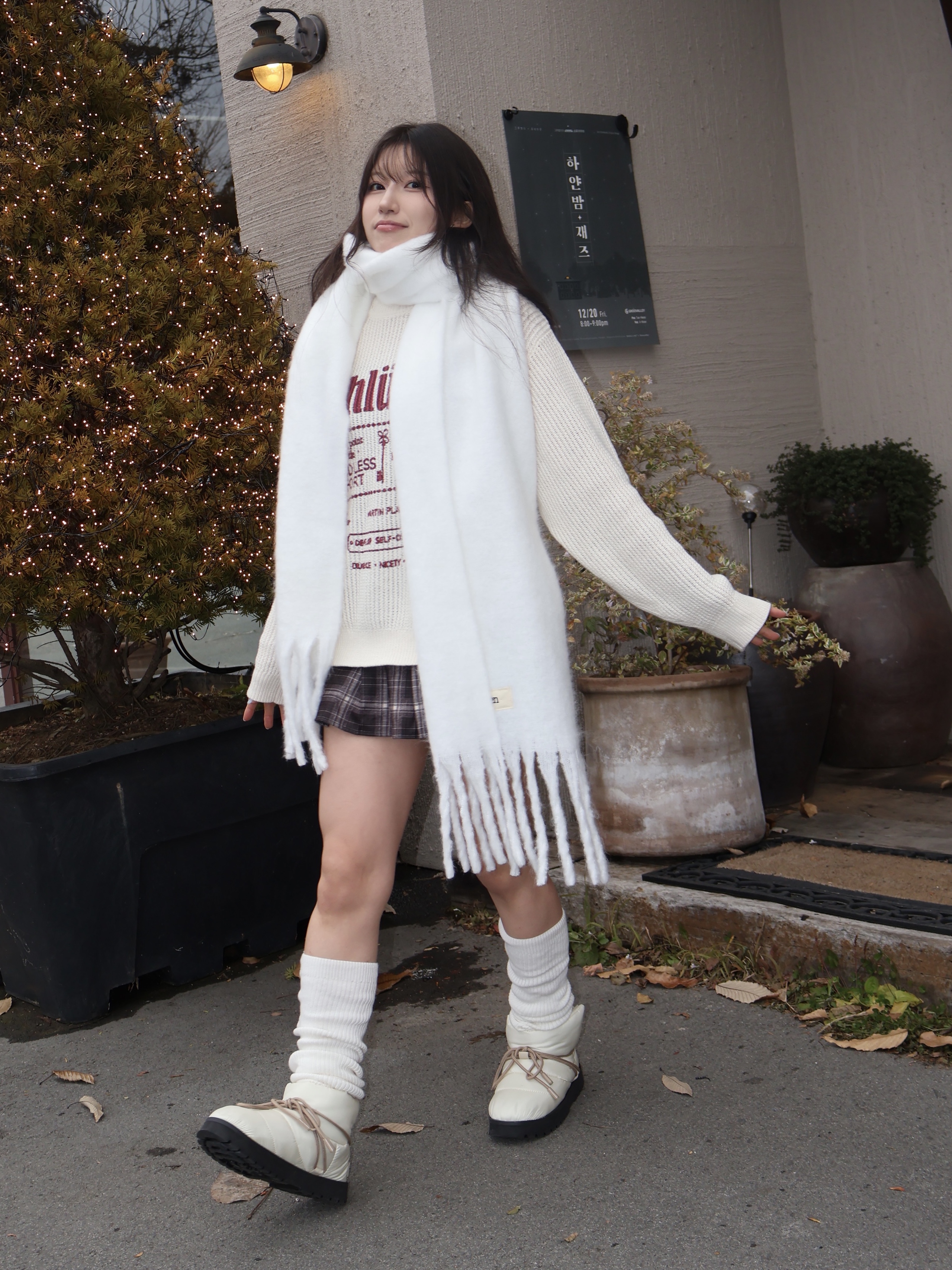 (W) Puma Snowbae Alpine Snow Granola 착용 스타일 - 3