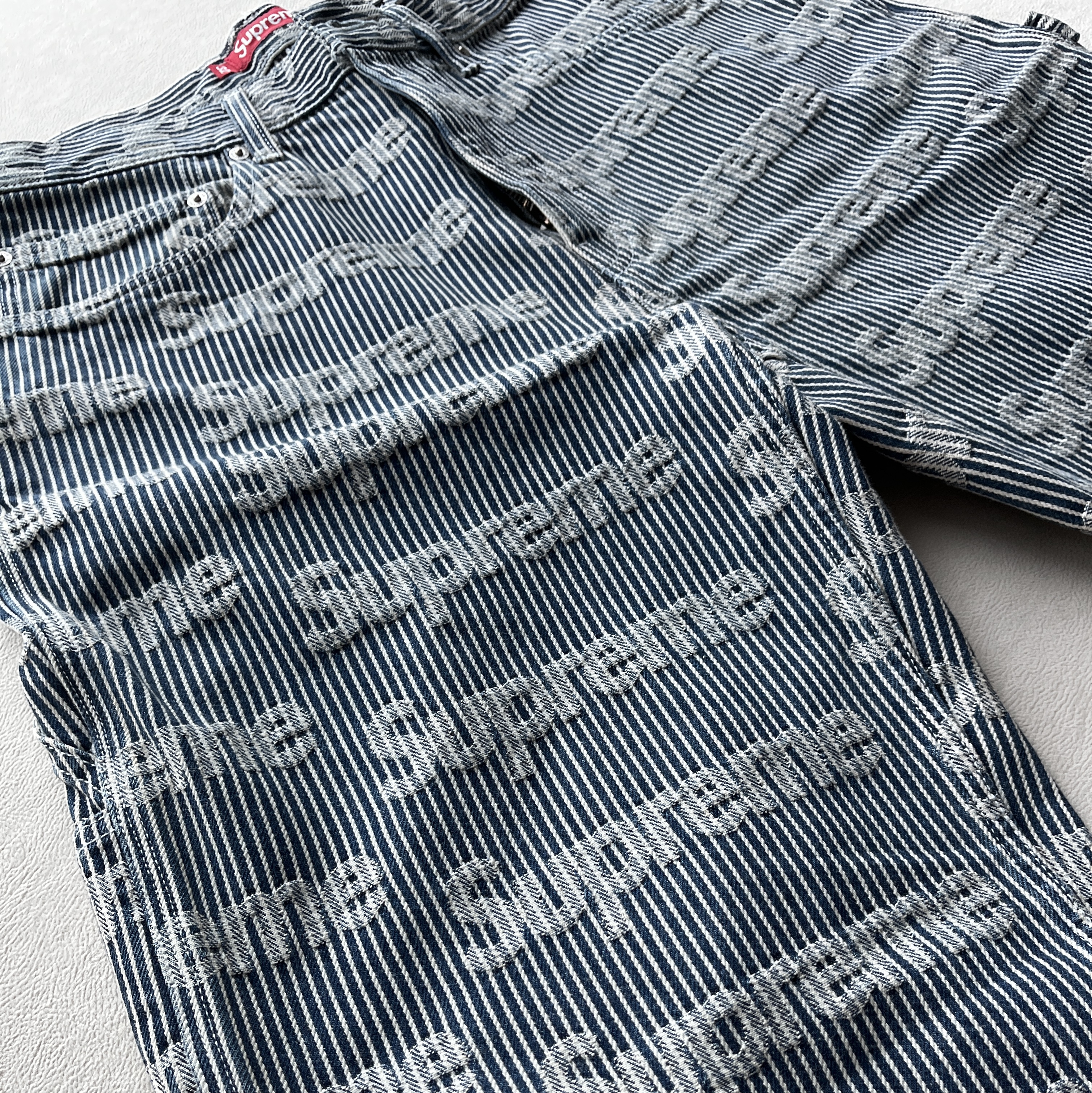 Supreme Denim Painter Pants Stripe - 24SS 착용 스타일