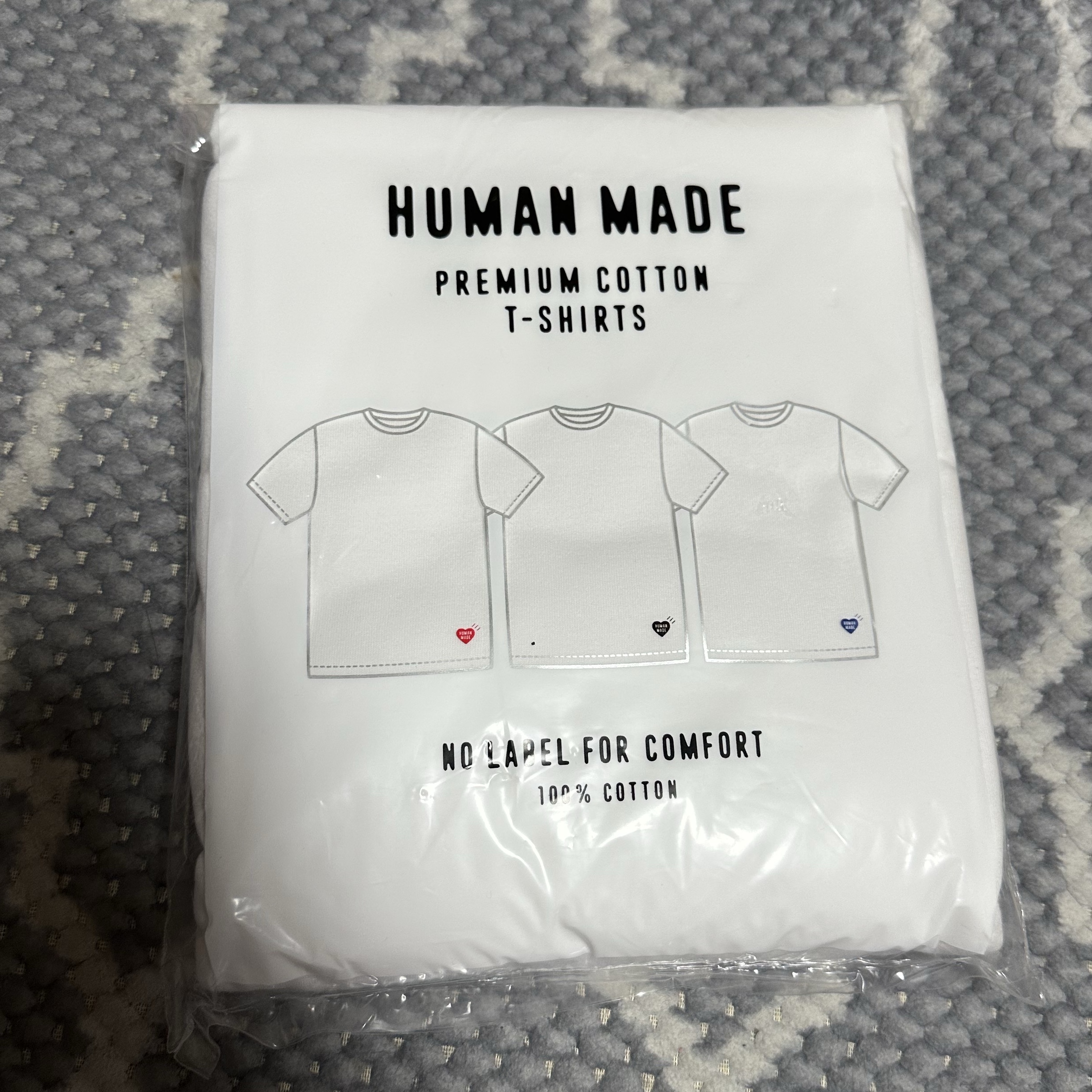 Human Made T-Shirts White (3 Pack) 착용 스타일 - 1