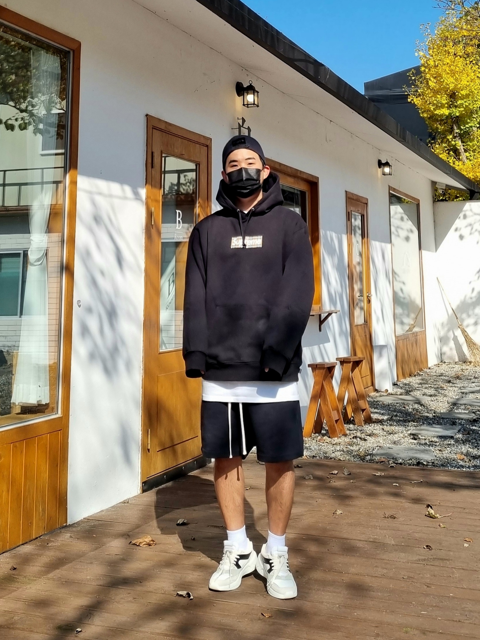 Supreme x Burberry Box Logo Hooded Sweatshirt Black - 22SS 착용 스타일