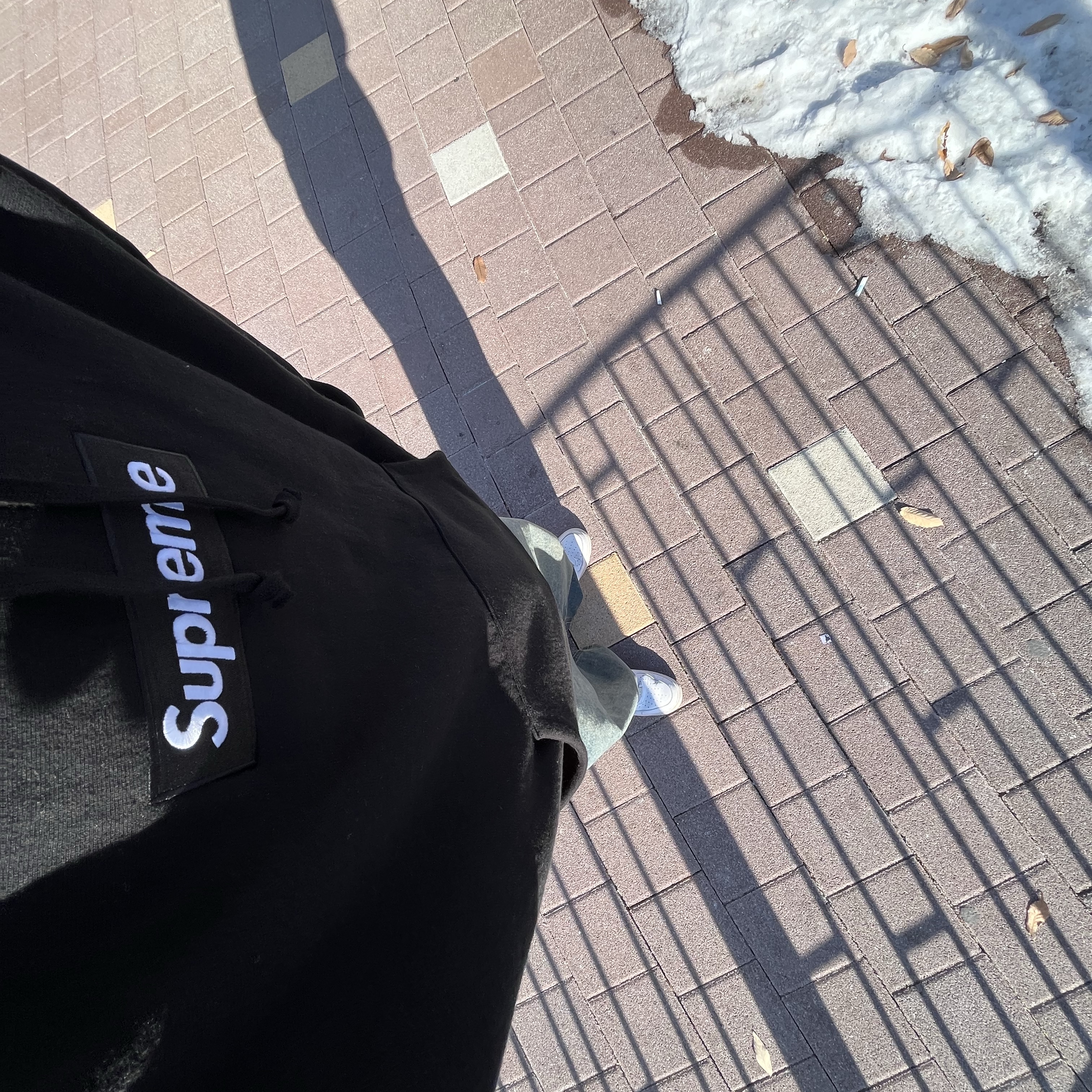 Supreme Box Logo Hooded Sweatshirt Black - 24FW 착용 스타일 - 2