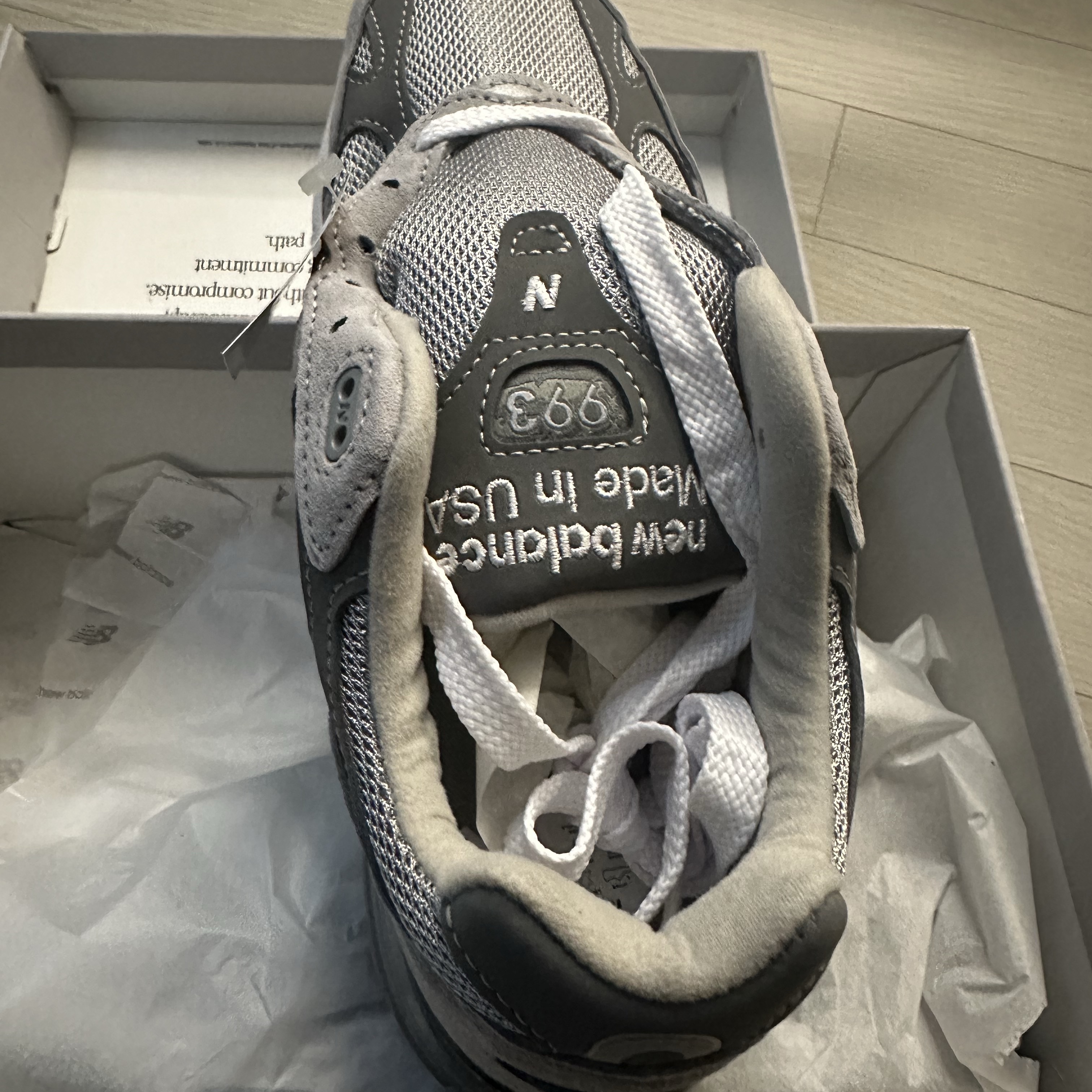New Balance 993 Made in USA Grey - D Standard 착용 스타일