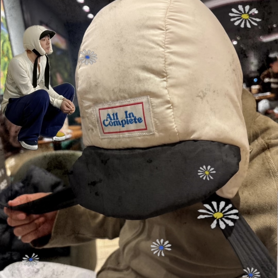 Allincomplete Panda Padding Balaclava 착용 스타일