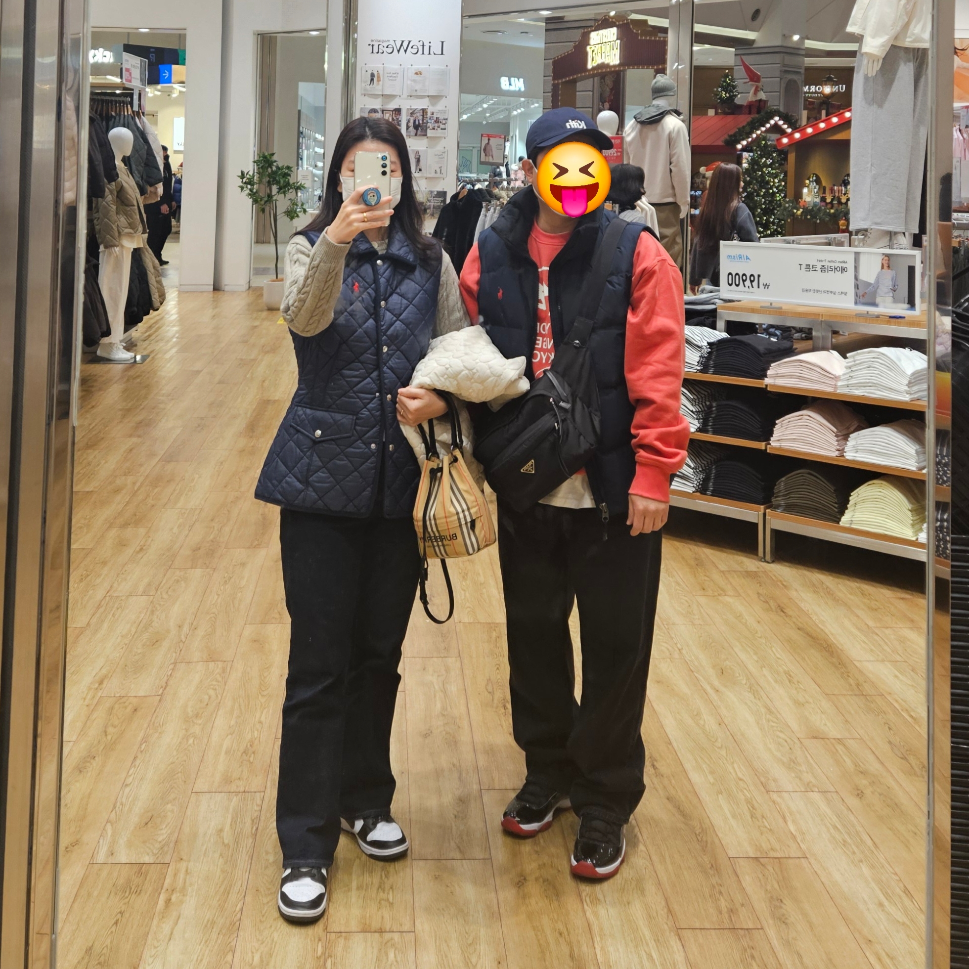 Kith Seoul Taegeuk Aaron Cap Nocturnal, Jordan 11 Retro Bred 2019 착용 스타일 - 1