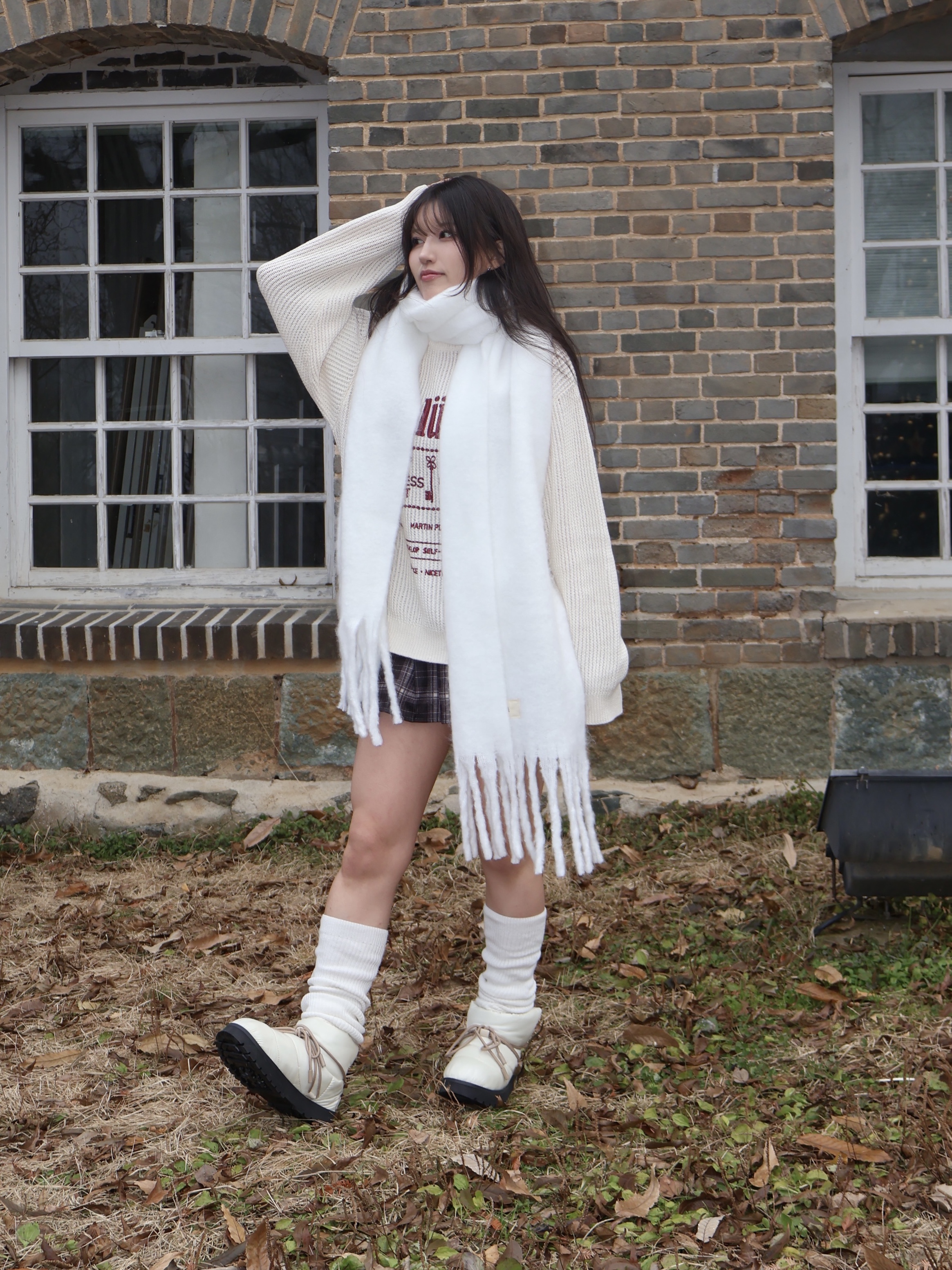 (W) Puma Snowbae Alpine Snow Granola 착용 스타일 - 1